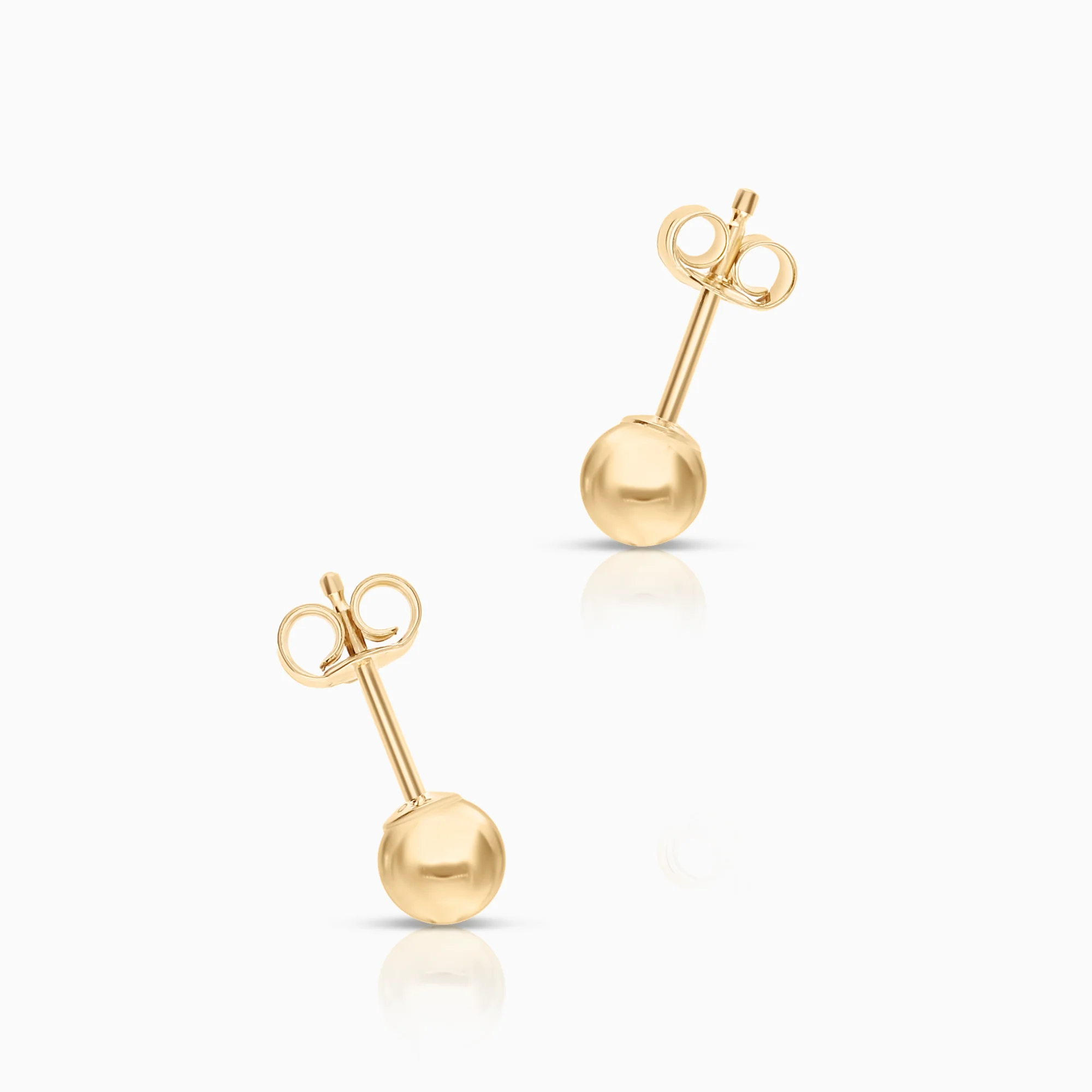 Earrings balls 0.28g 18K gold - Image 2