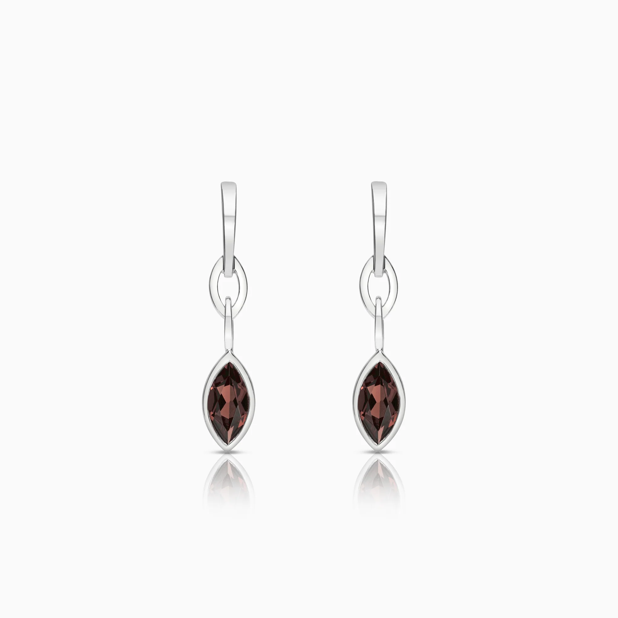 Earrings with gemstones 3.62g 18K white gold
