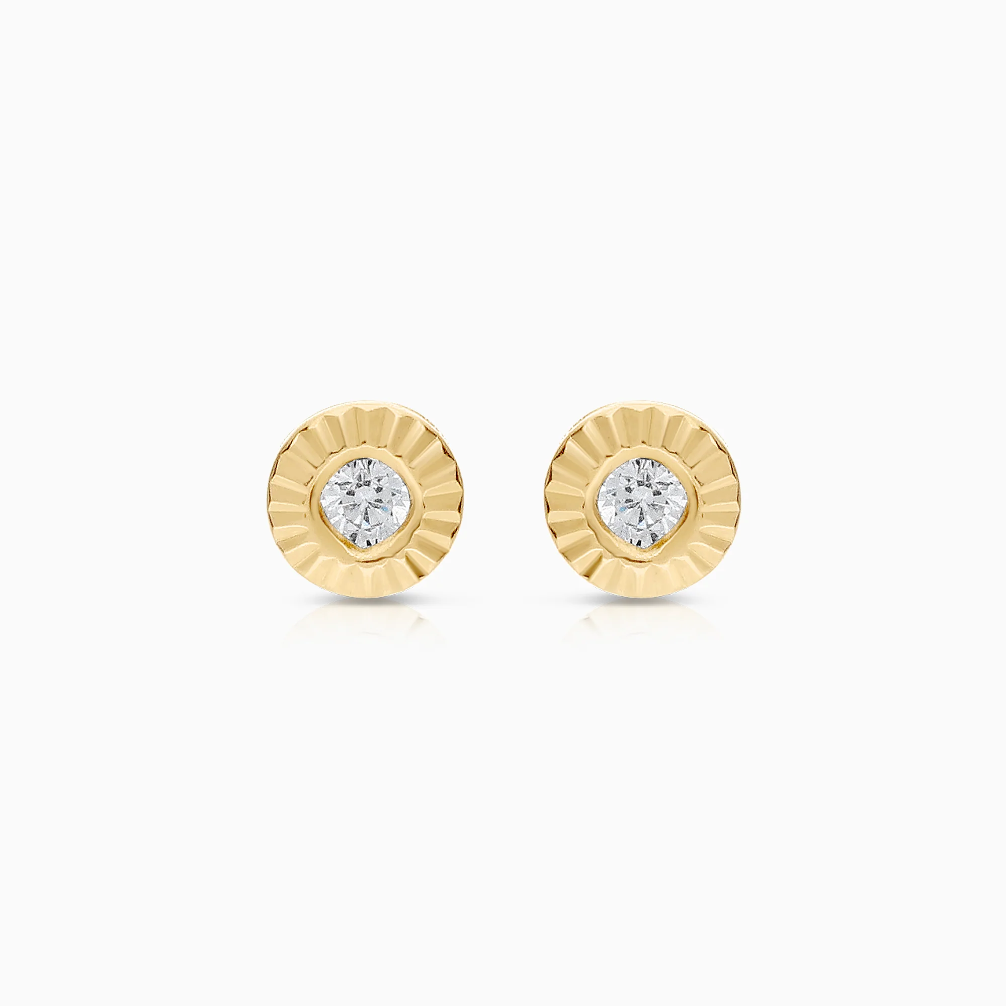 Earrings with cubic zirconia 0.27g 18K gold