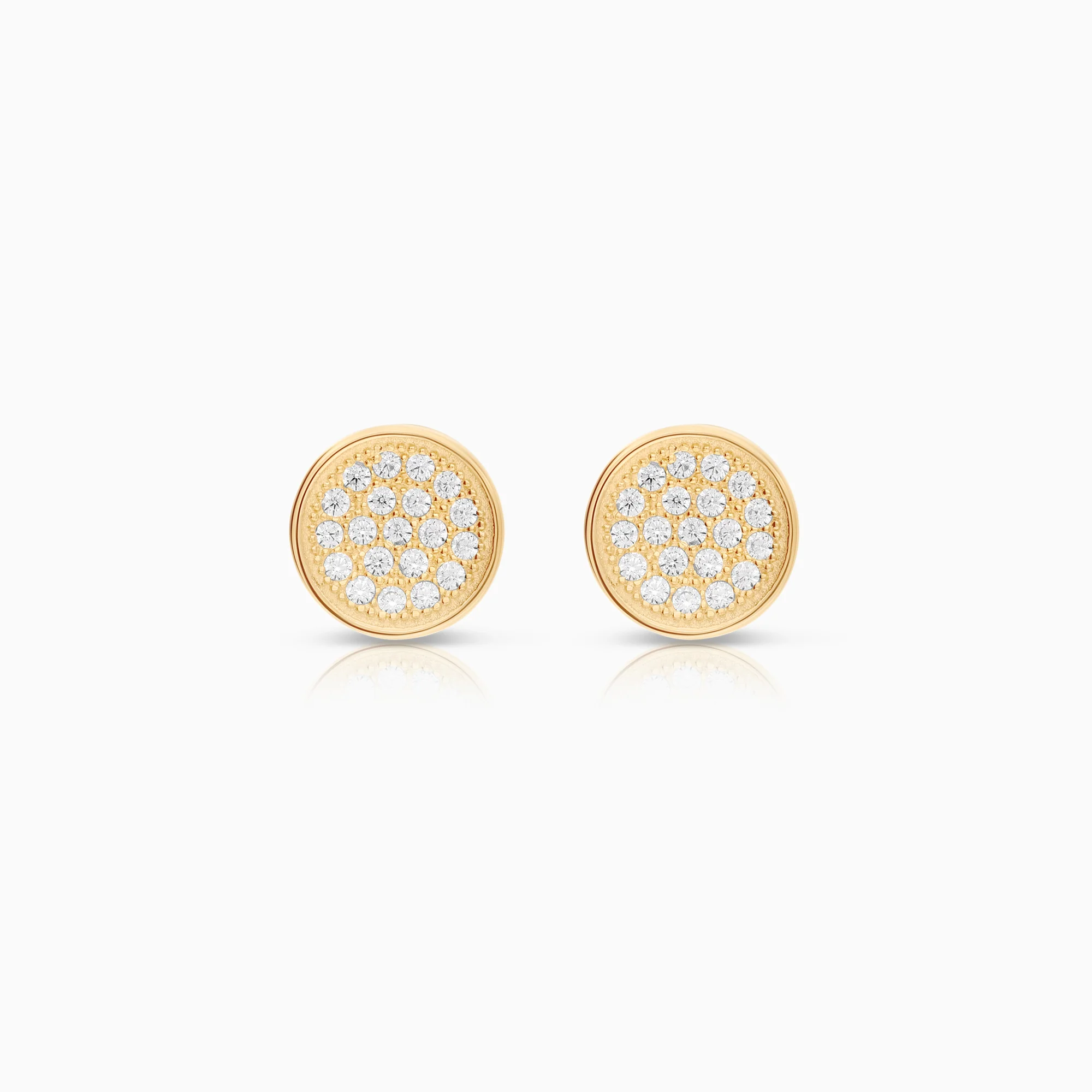 Earrings with Cubic Zirconia 1.84g 18K Gold