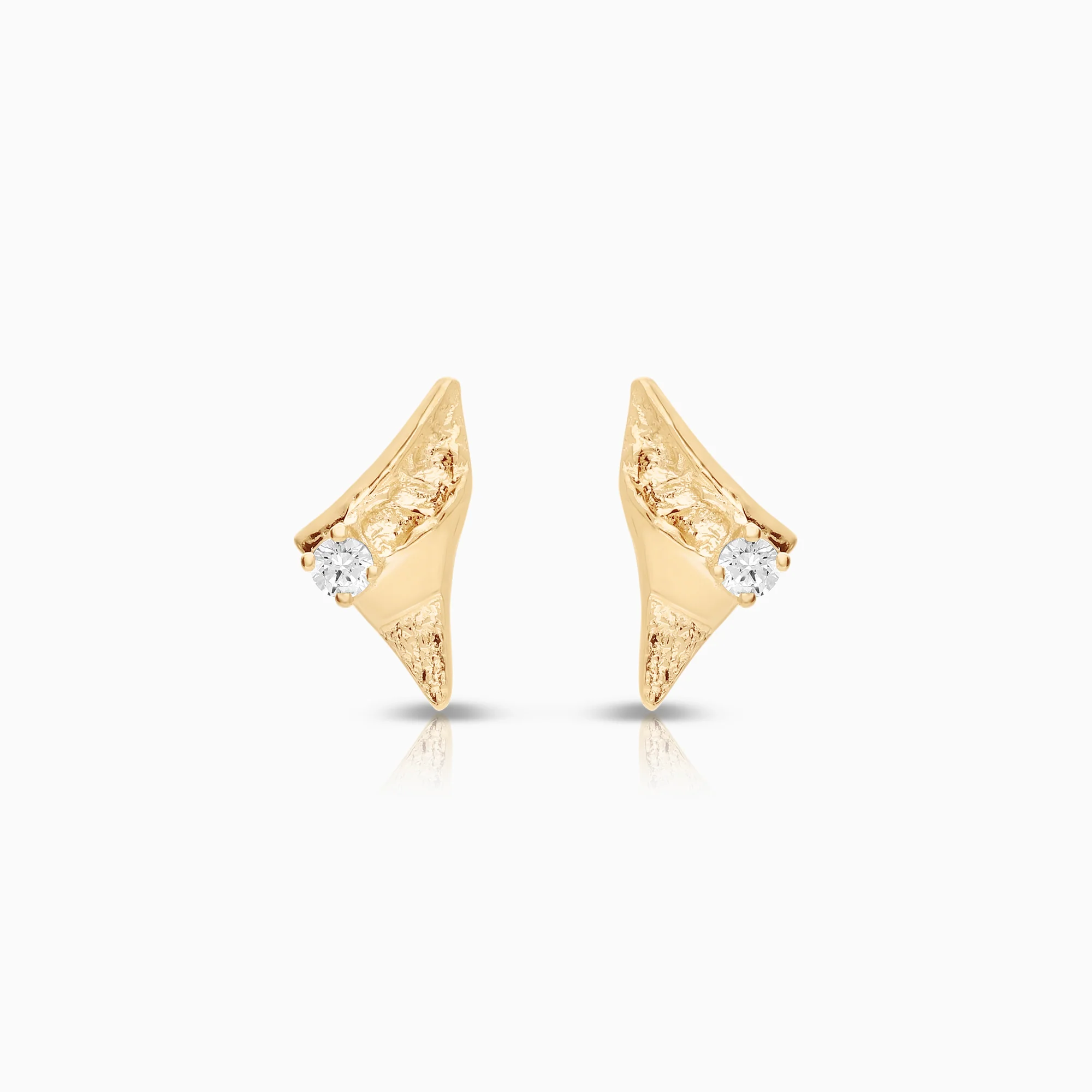 Earrings with cubic zirconia 1.92g 18K gold