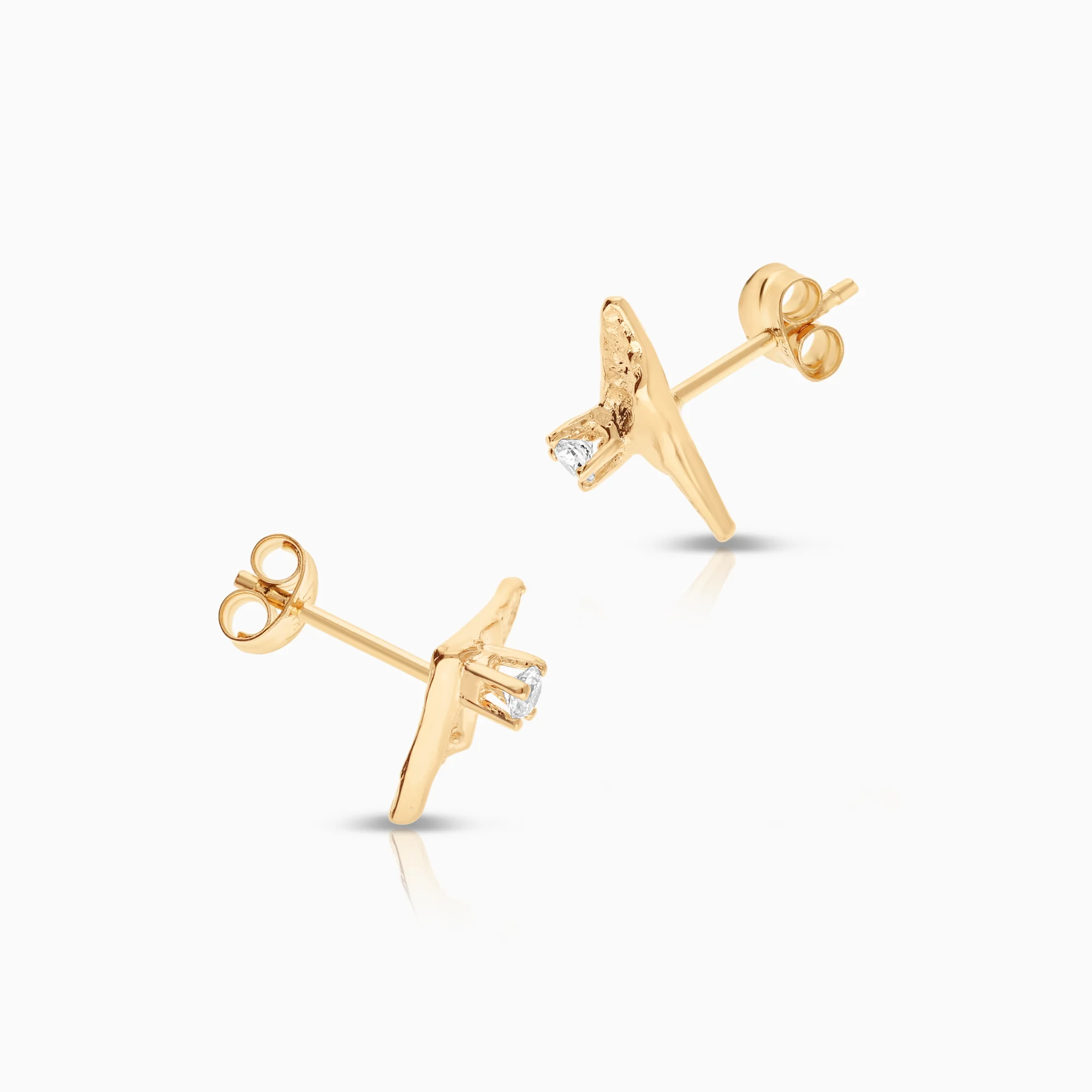 Earrings with cubic zirconia 1.92g 18K gold - Image 2