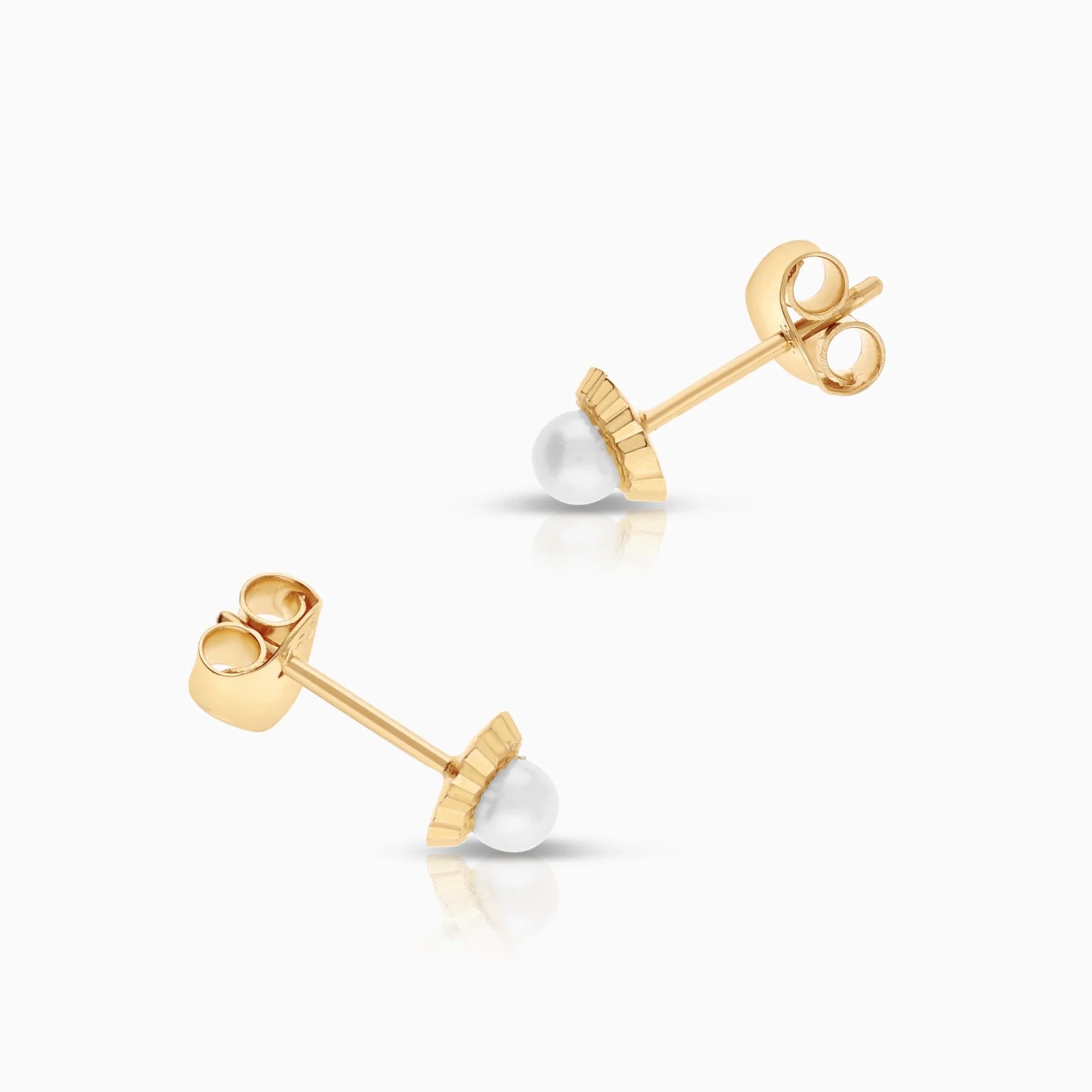 Earrings with cultured saltwater pearls 0.71g 18K gold - Image 2