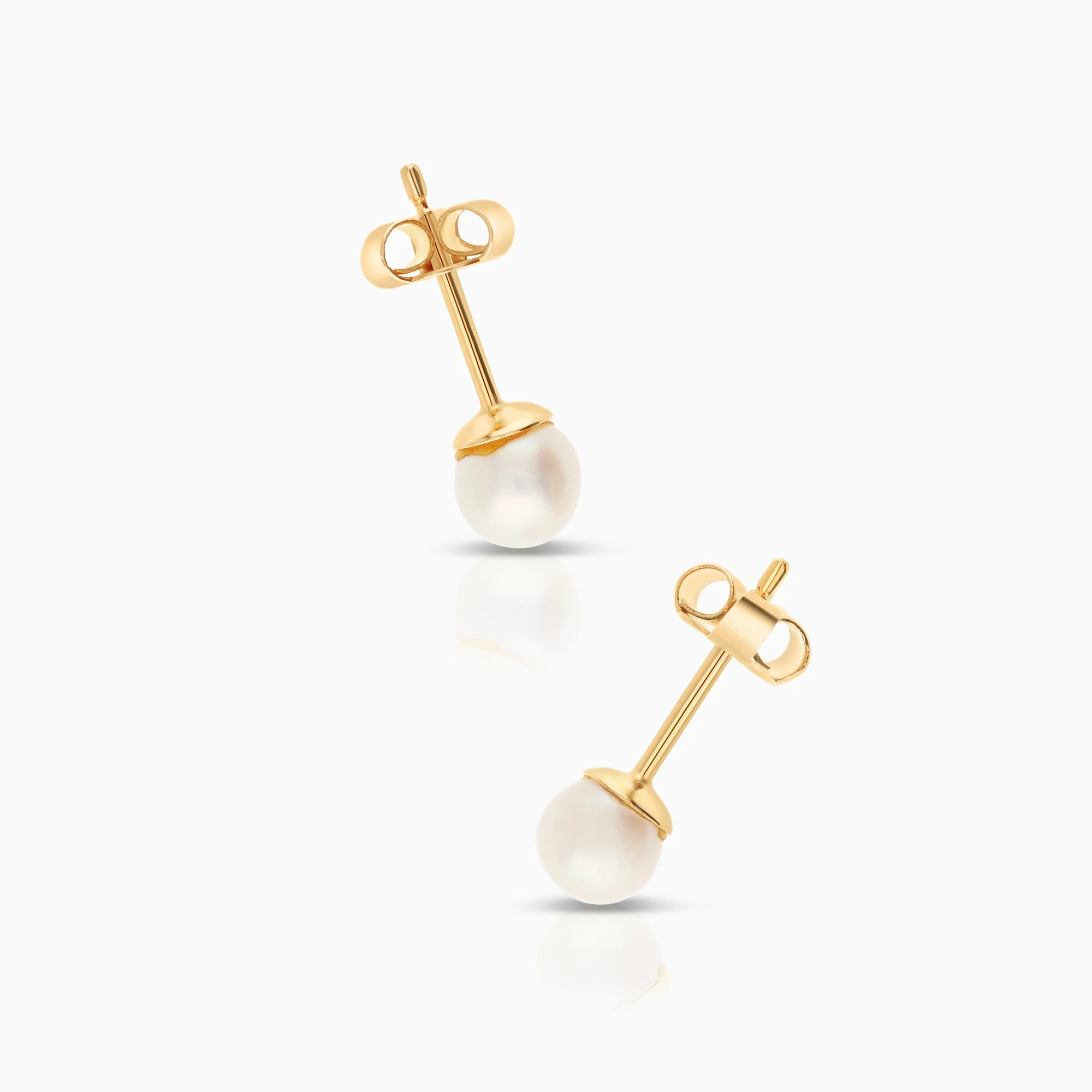 Earrings with pearls 1.18g 18K gold - Image 2