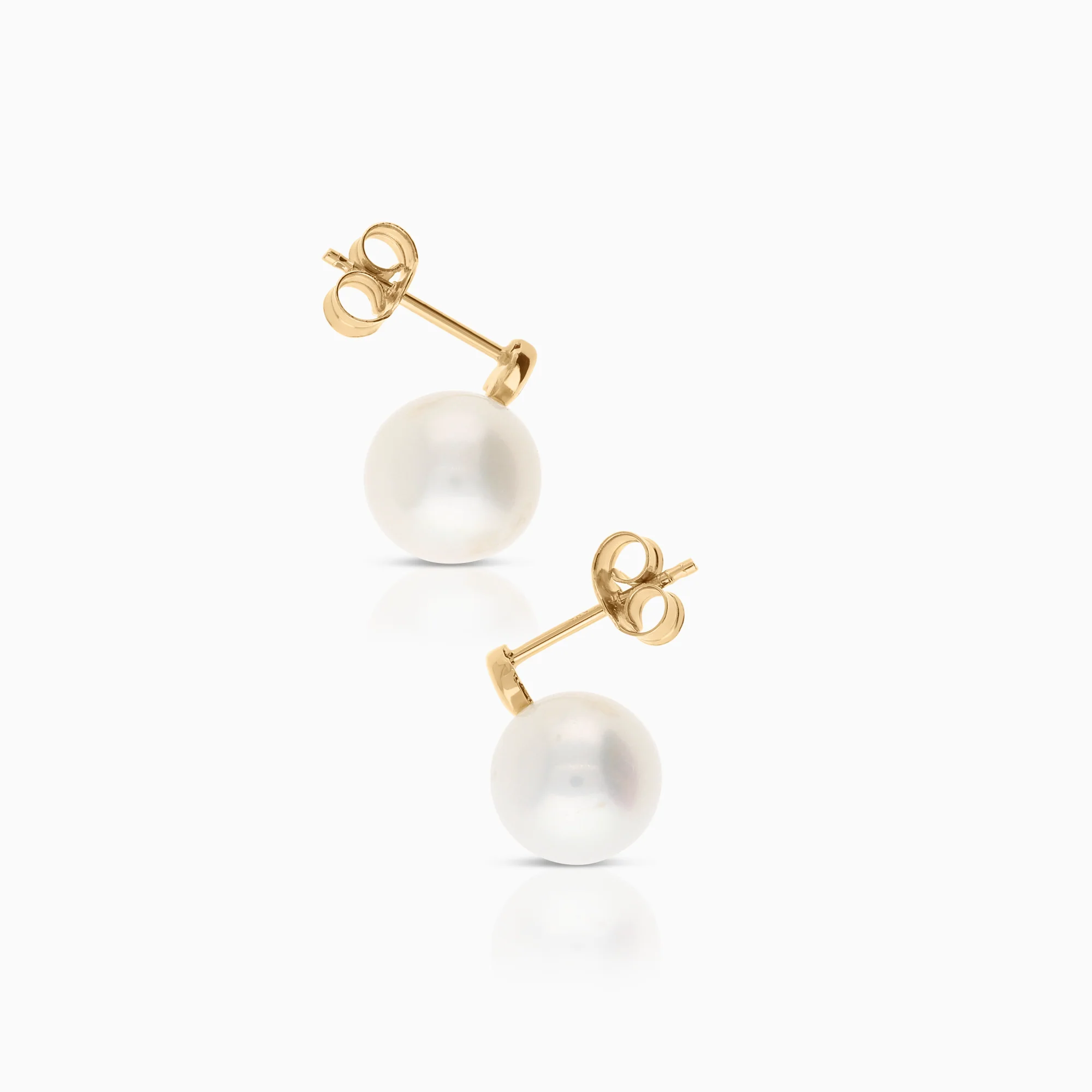 Cultured freshwater pearl earrings 0.03 ct 2.16g 14K gold - Image 2