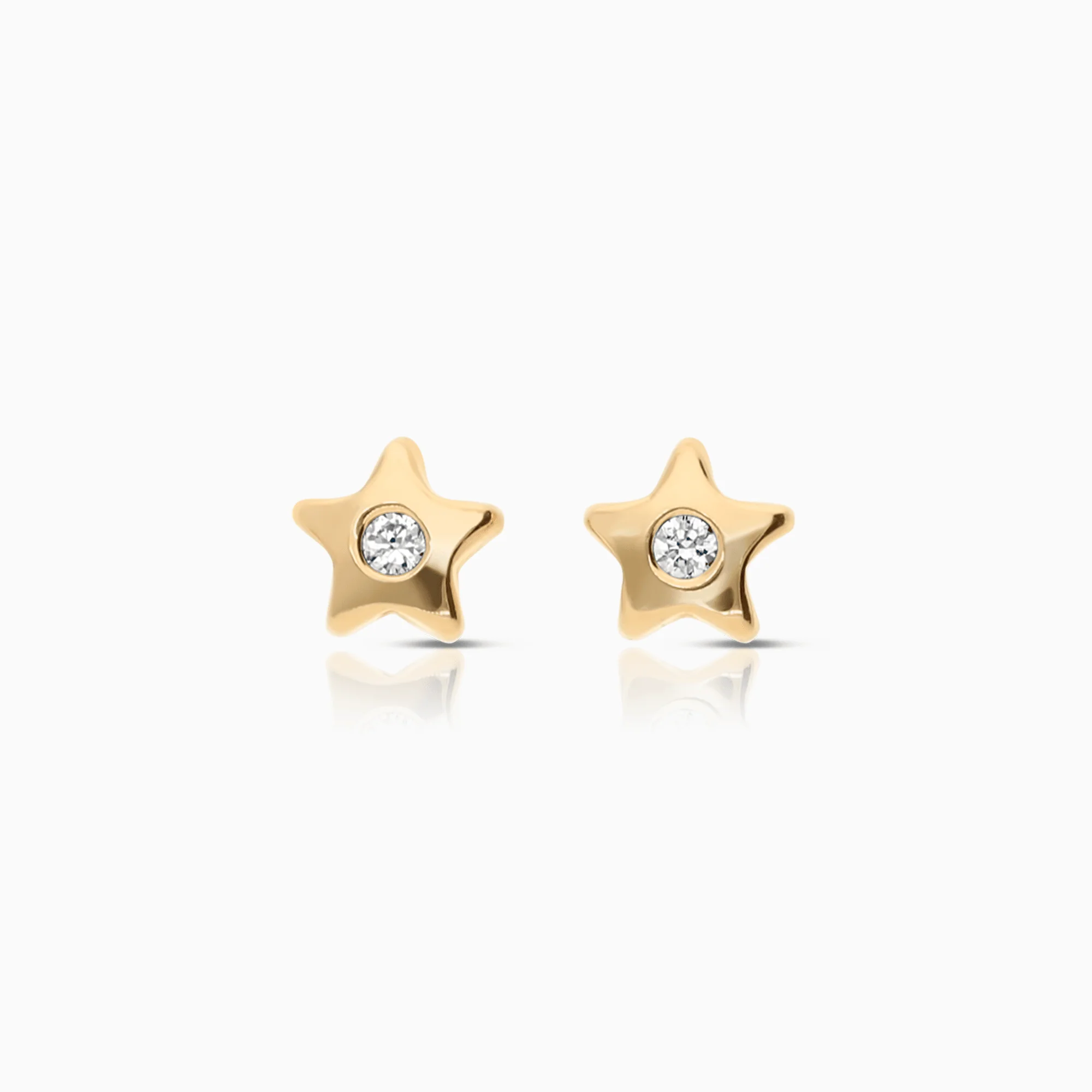 Star earrings 0.54g 18K gold