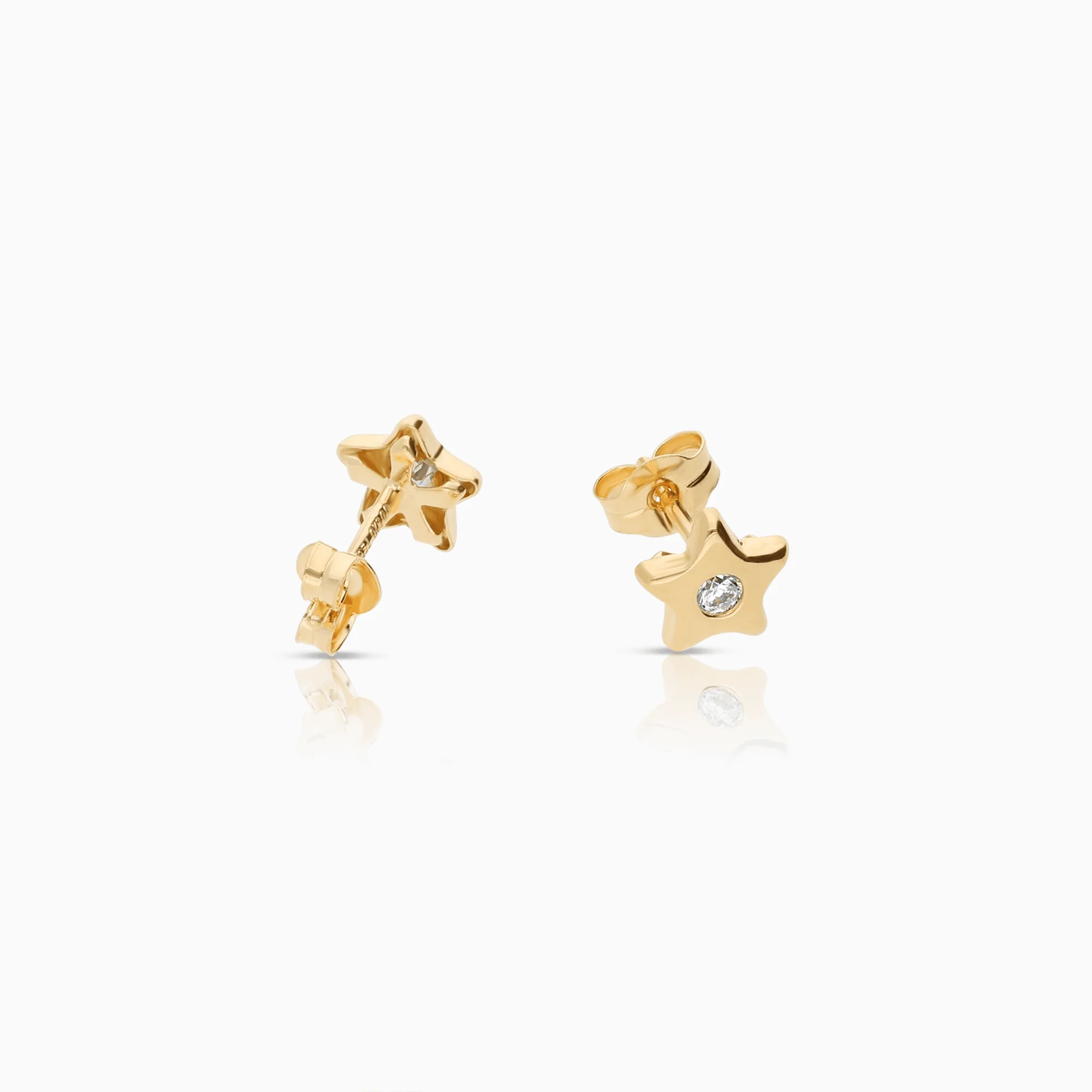 Star earrings 0.54g 18K gold - Image 2