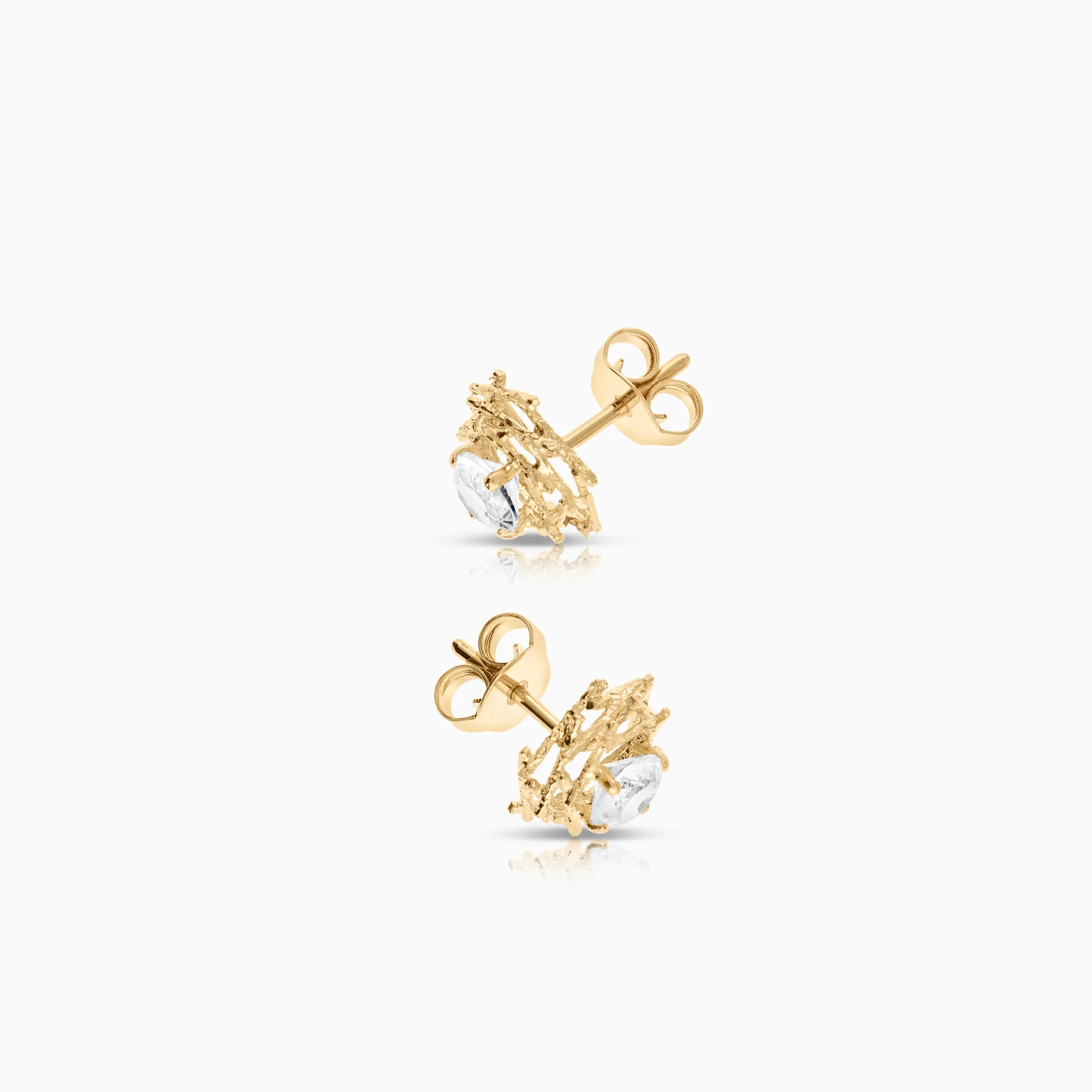 Earrings synthetic spindell 1.53g 18K gold - Image 2