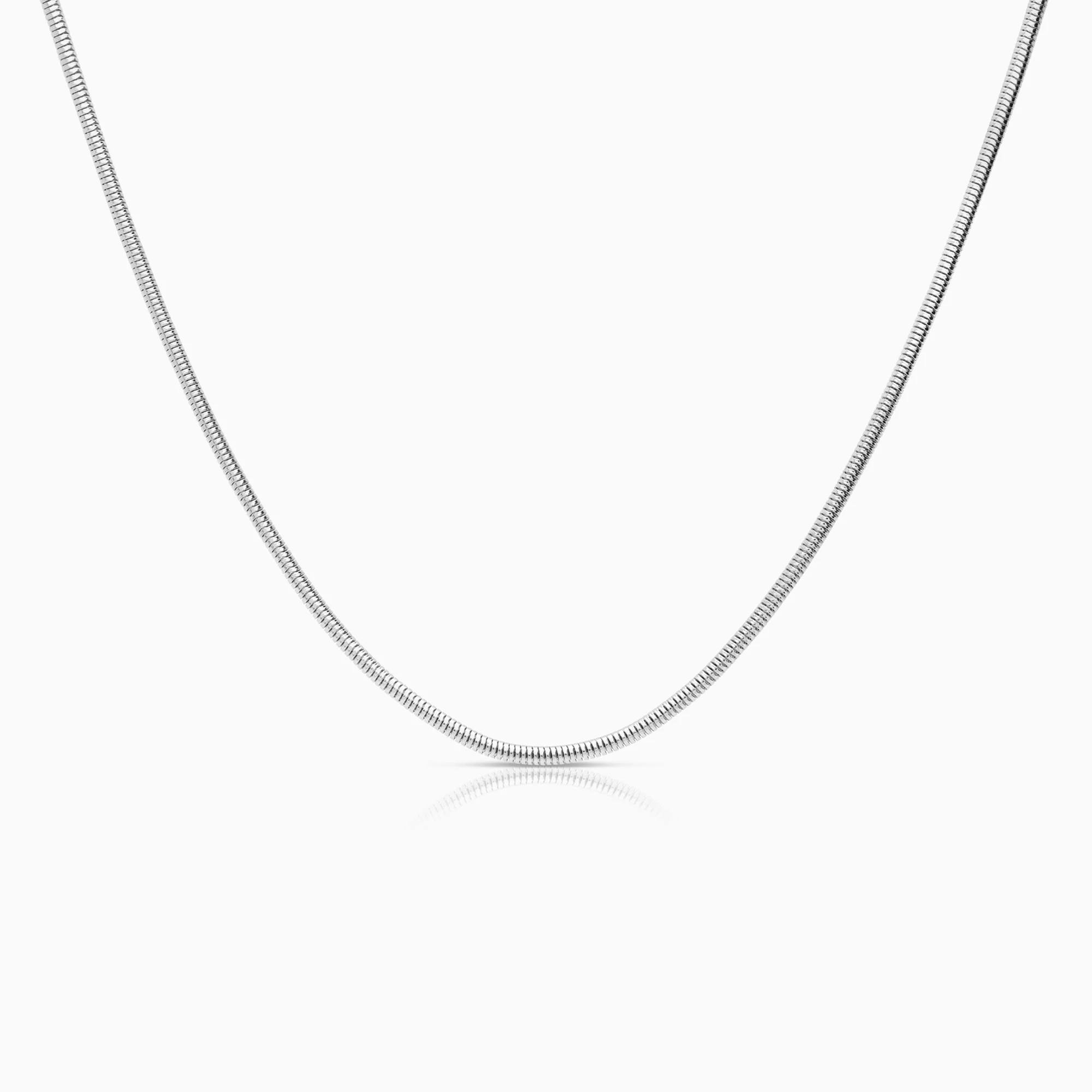 Snake chain necklace 8.29g 18K white gold
