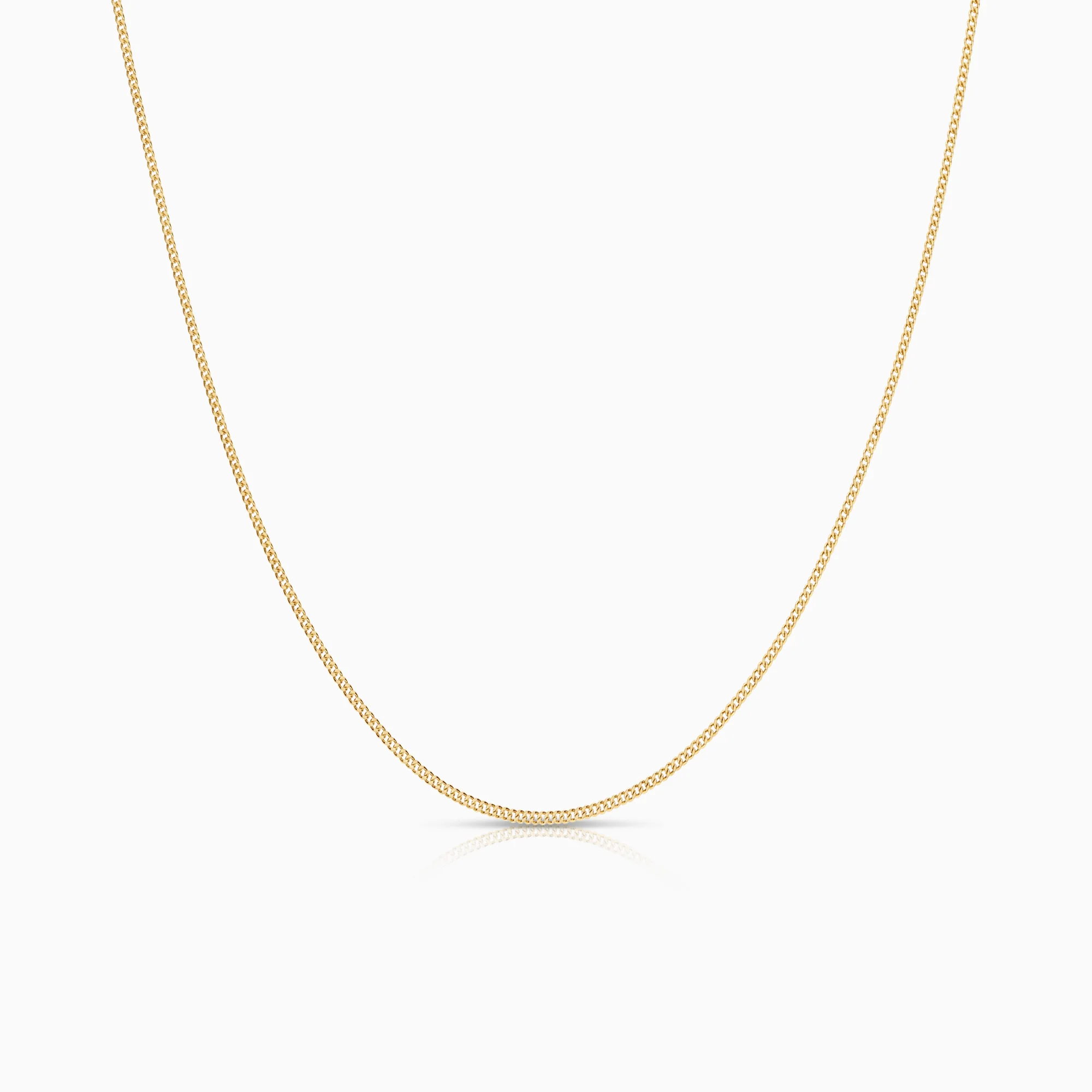 Curb necklace 1.71g 18K gold