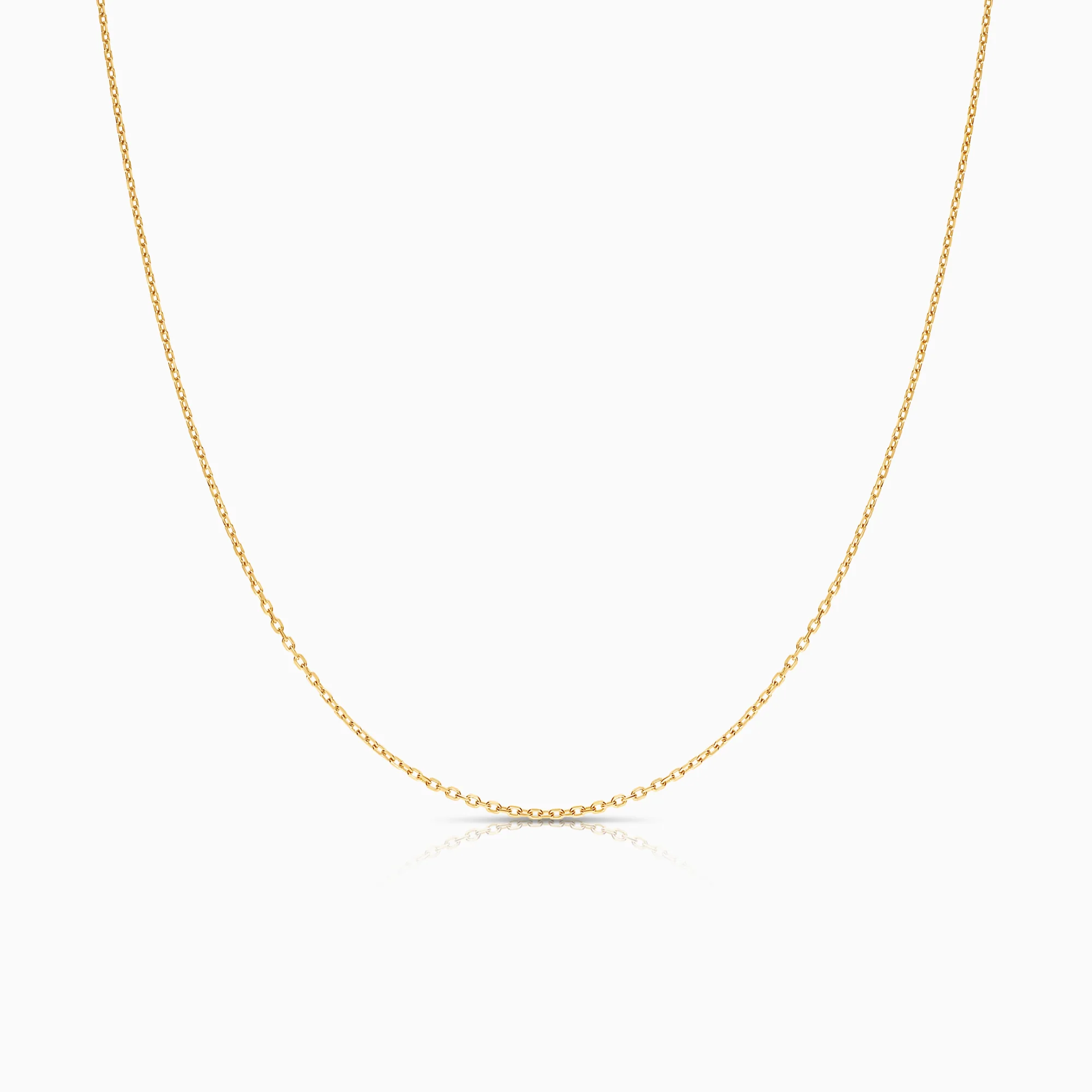 Curb necklace 1.92g 18K yellow gold
