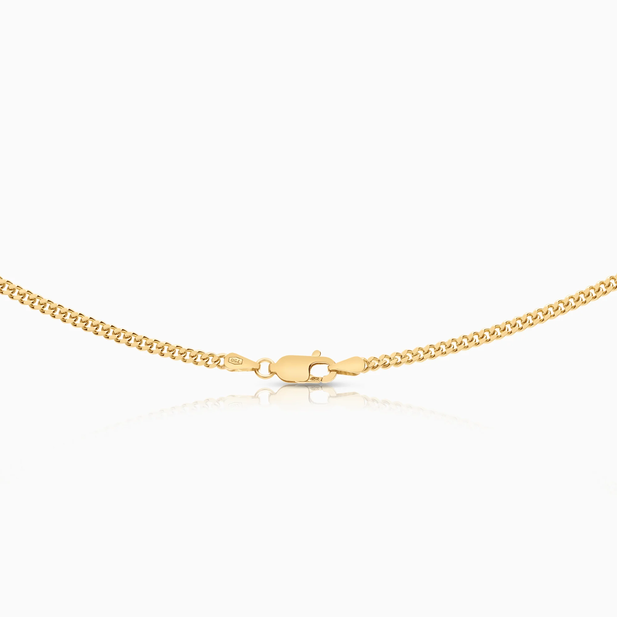 Curb necklace 12.62g 18K gold - Image 2