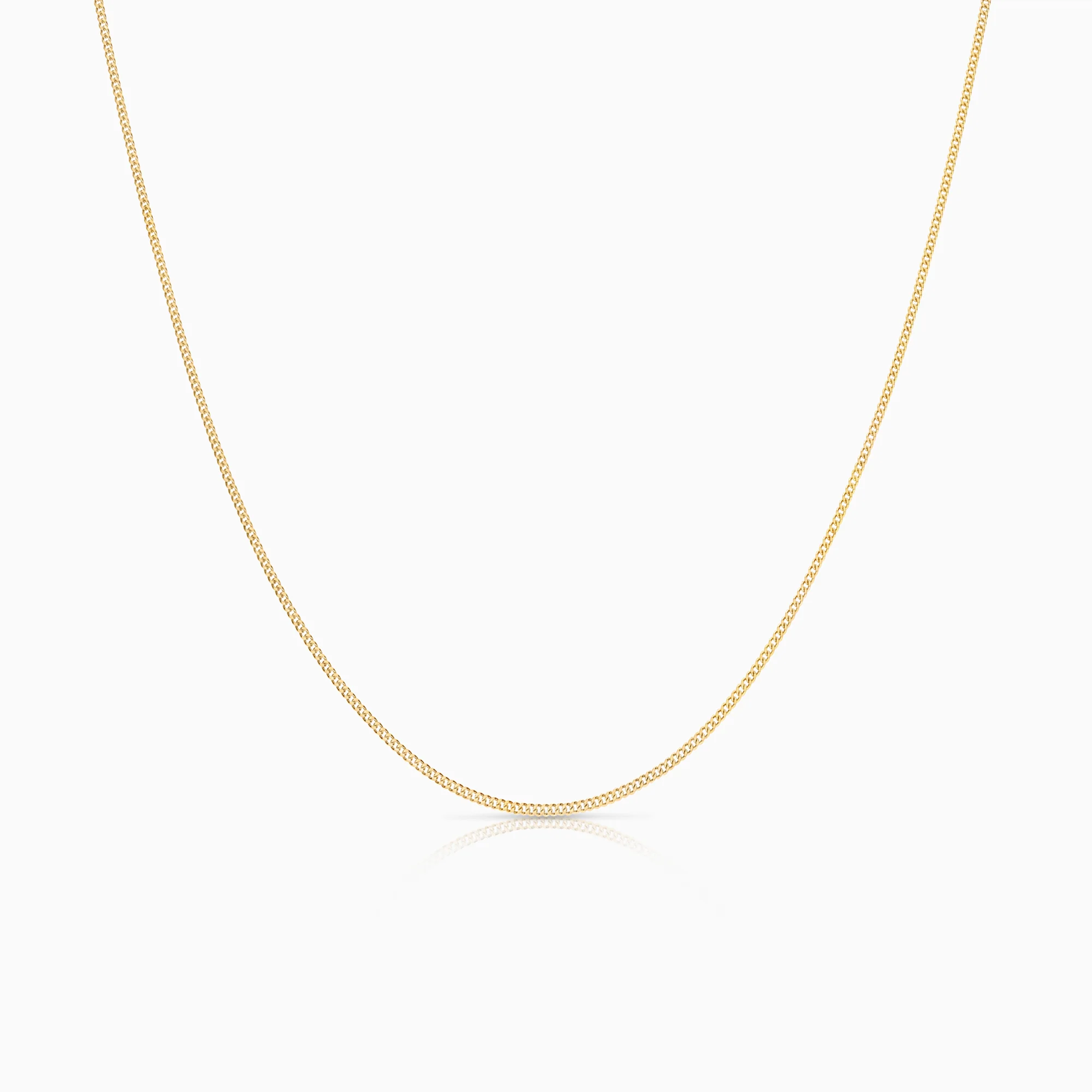 Curb chain necklace 2.16g 18K gold