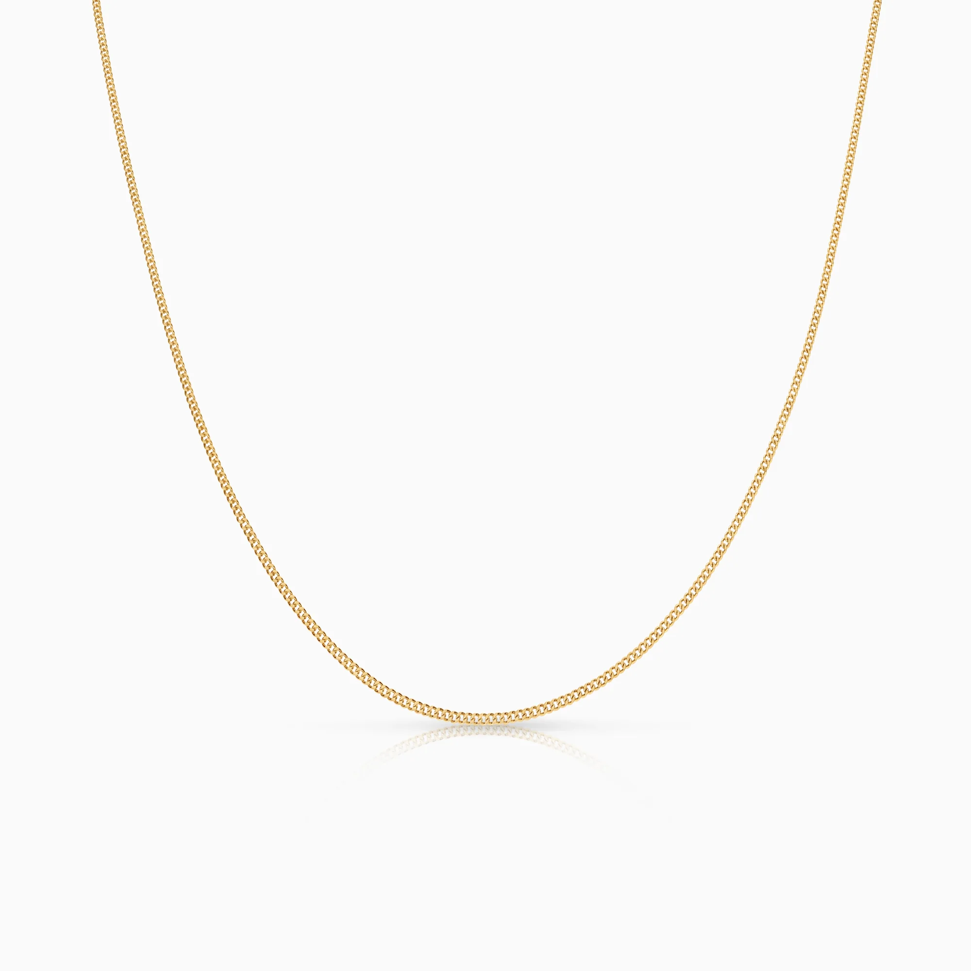 Curb necklace 2.17g 18K gold