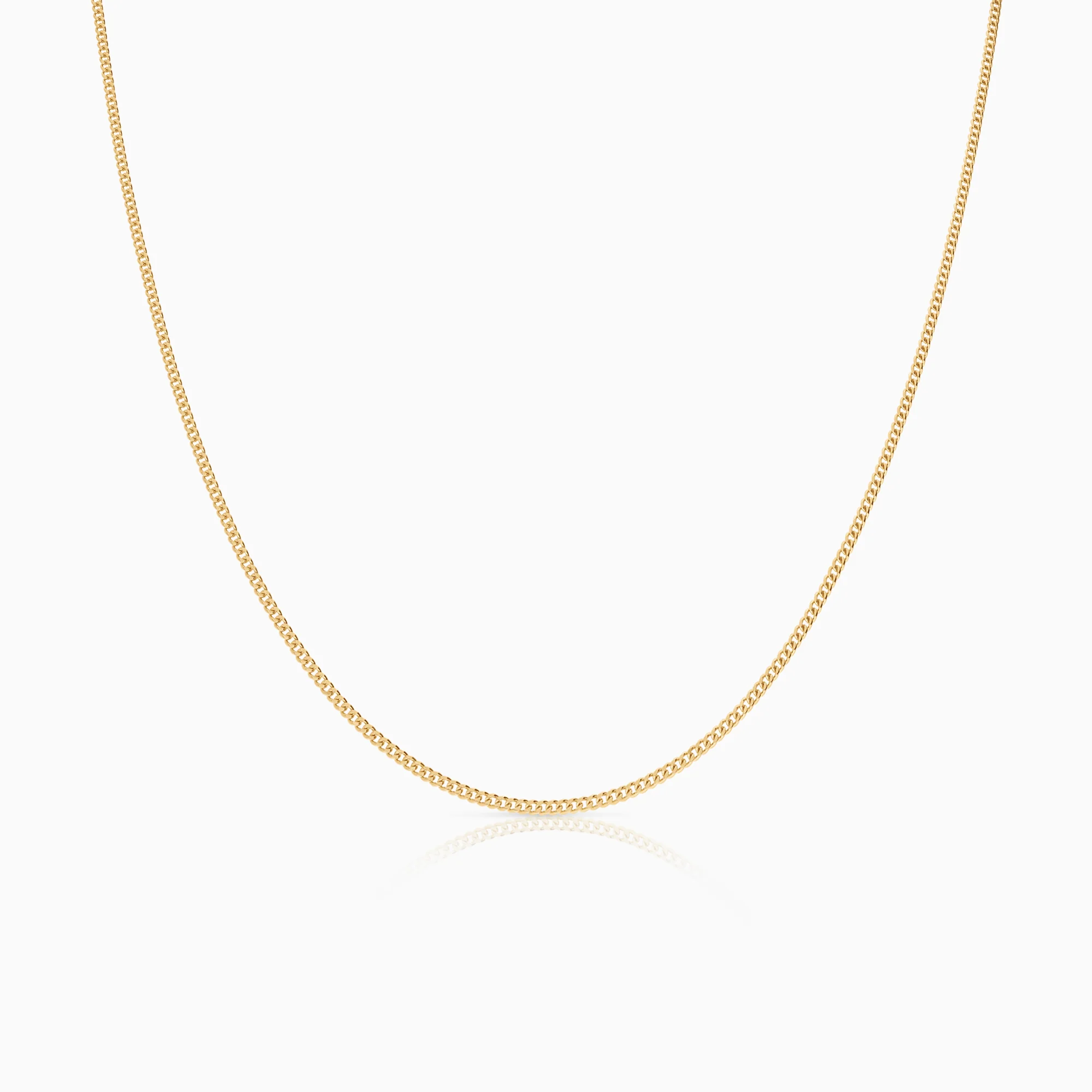 Curb necklace 2.40g 18K gold