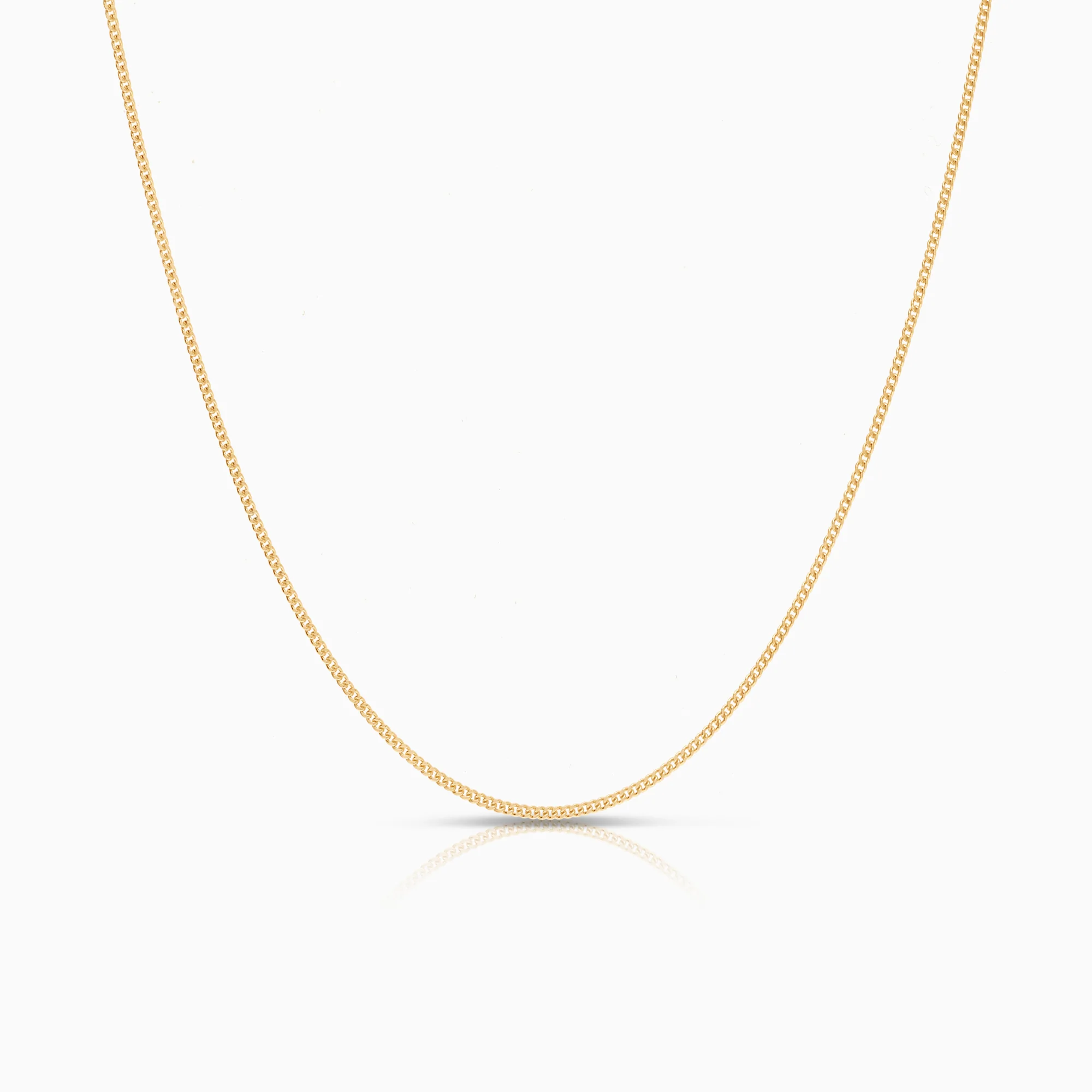 Curb necklace 2.73g 18K gold