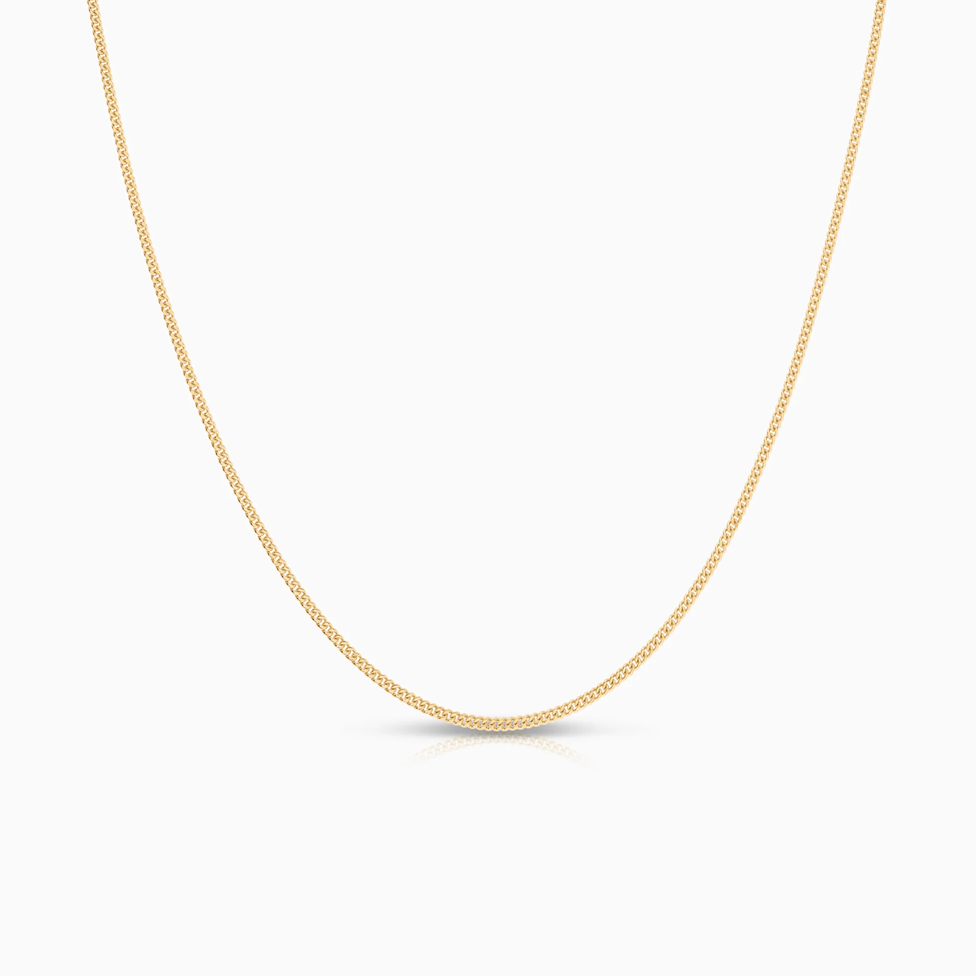 Curb chain necklace 2.96g 18K gold