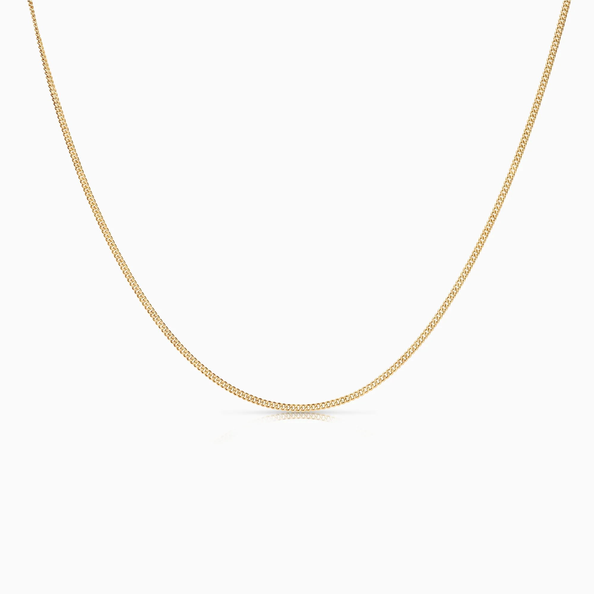 Curb necklace 3.08g 18K yellow gold