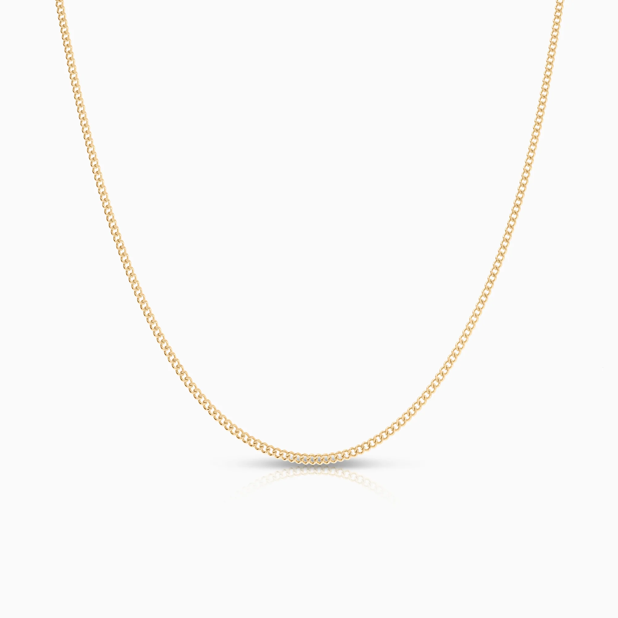Curb necklace 3.35g 18K gold