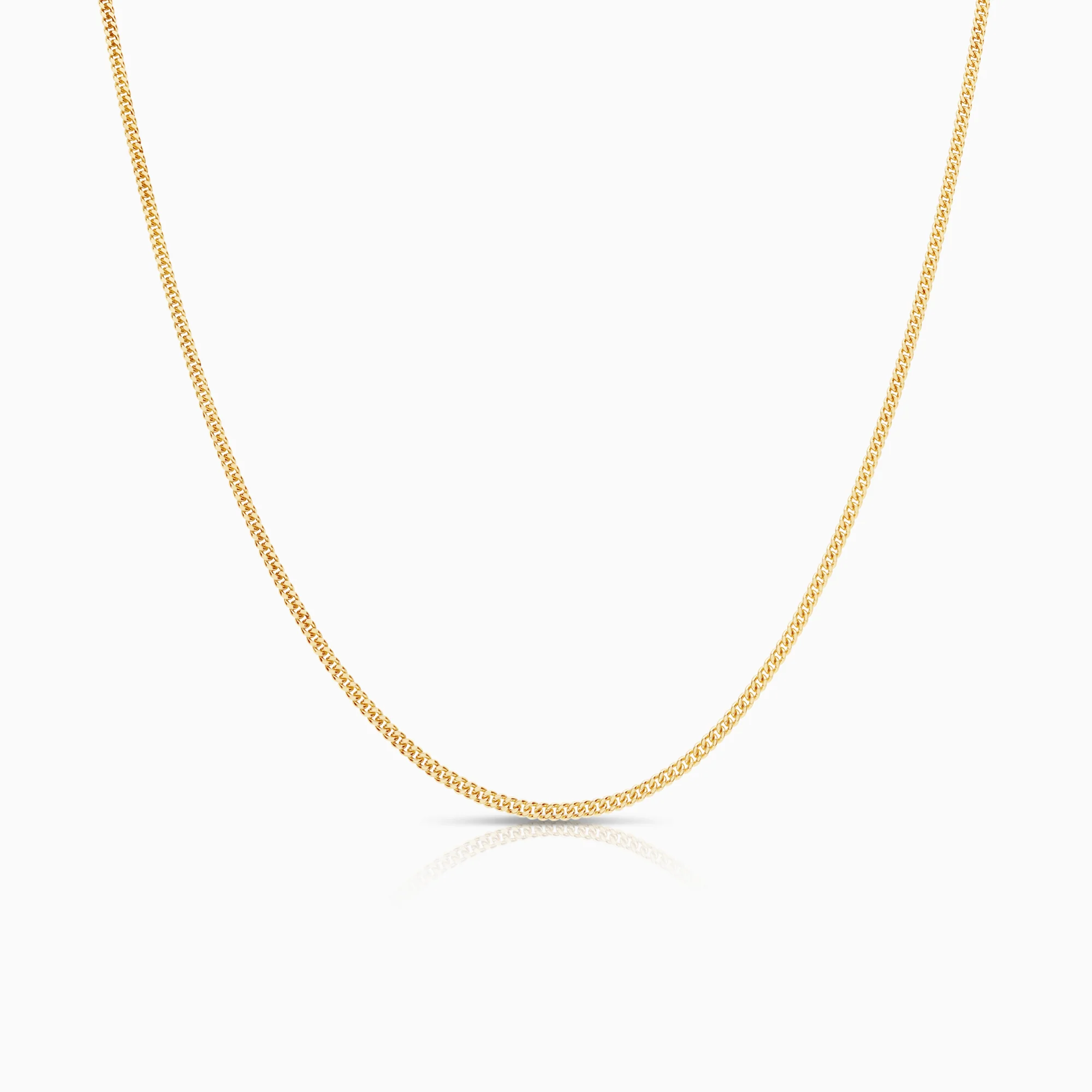 Curb necklace 3.43g 18K gold