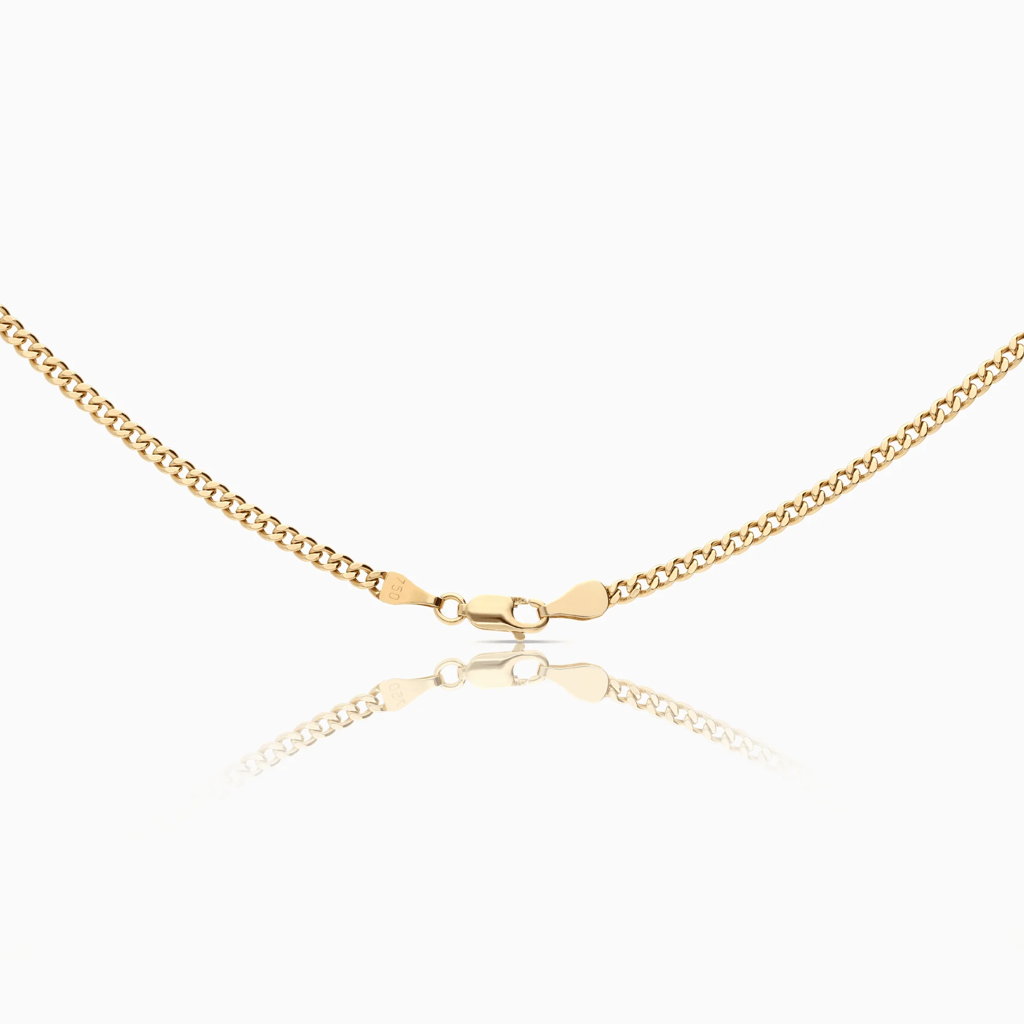 Curb necklace 6.10g 18K gold - Image 2