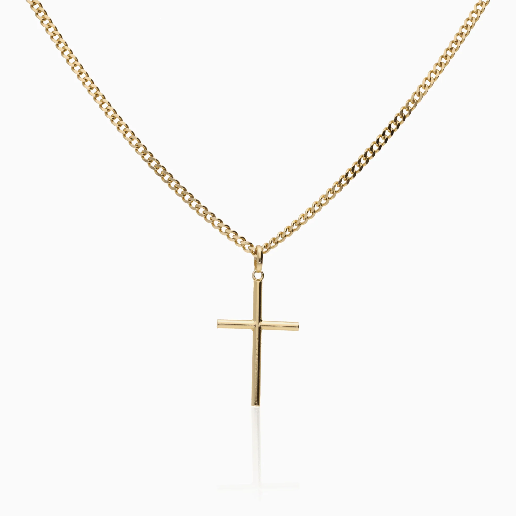 Curb chain with cross 11.33g 18K gold