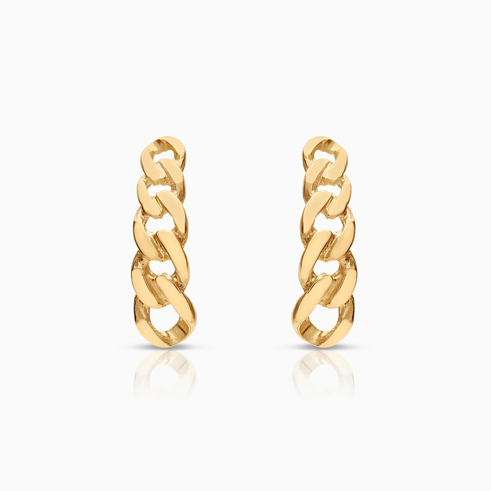 Curb earrings 1.23g 18K gold