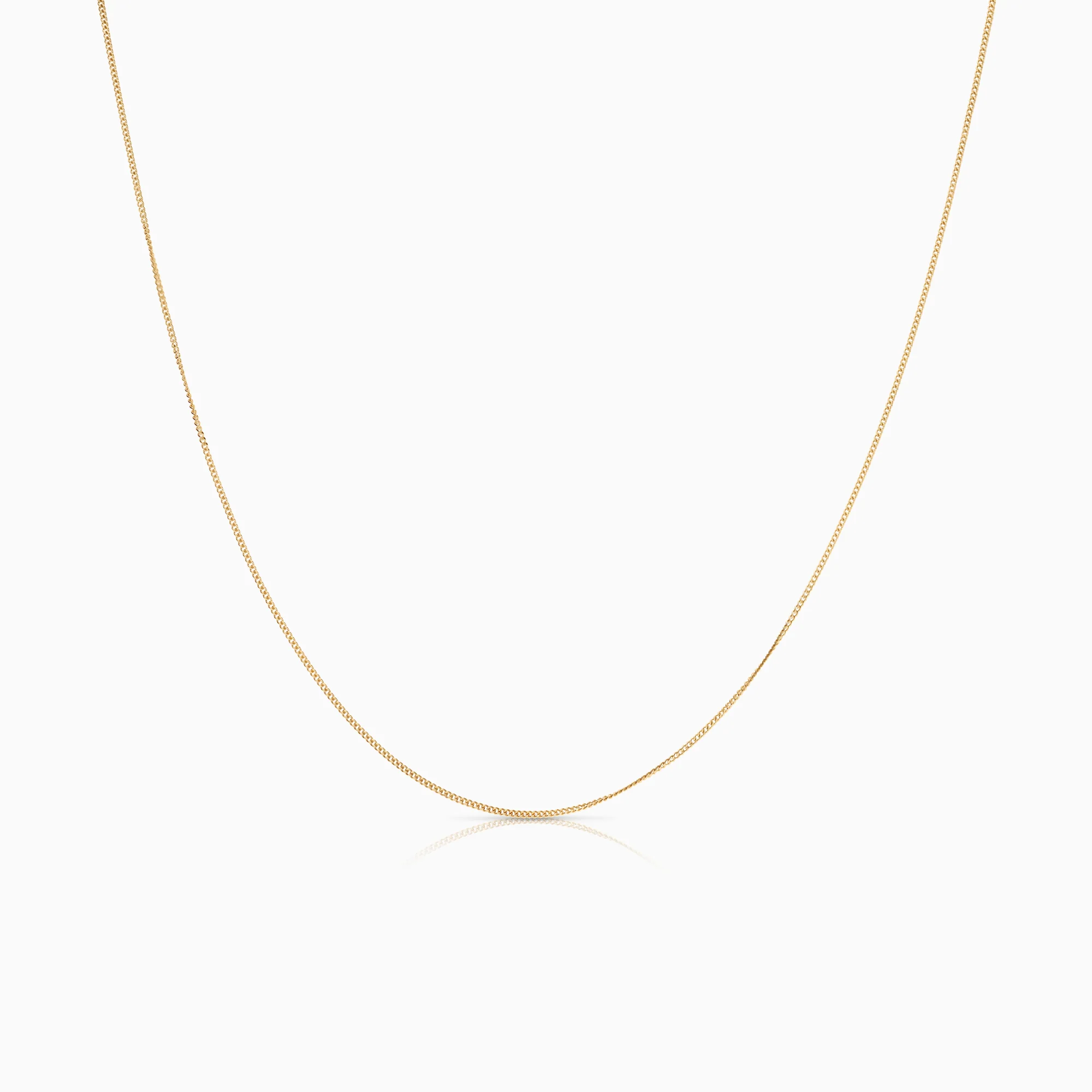 Curb necklace 1.23g 18K gold