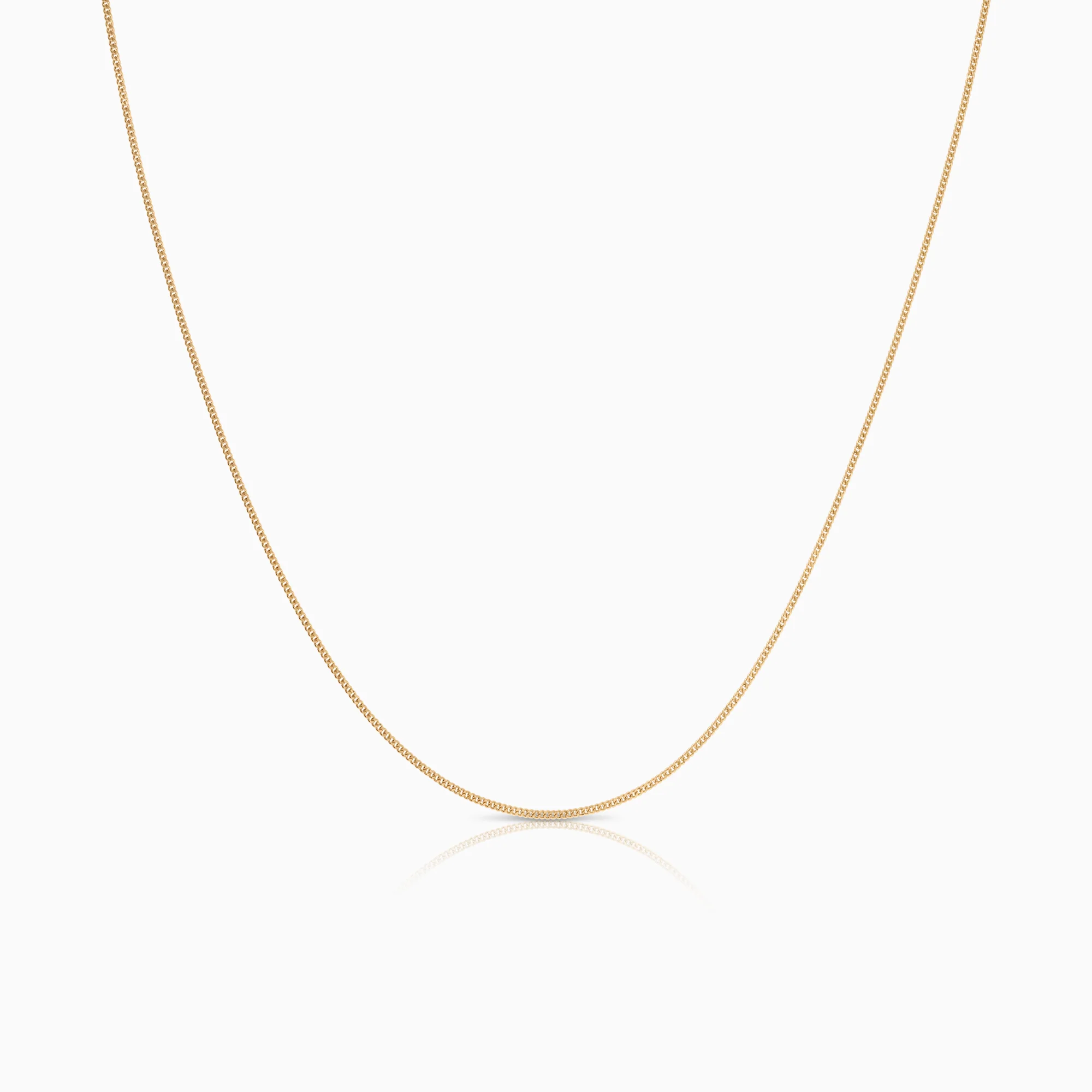 Curb necklace 1.41g 18K gold