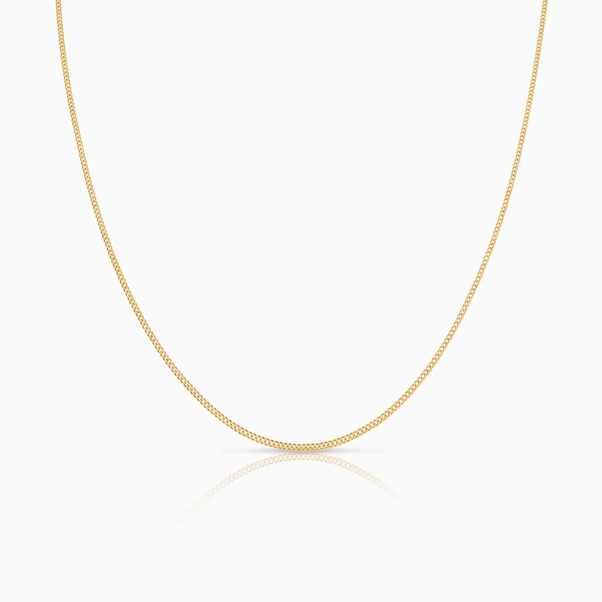Curb necklace 1.52g 18K gold
