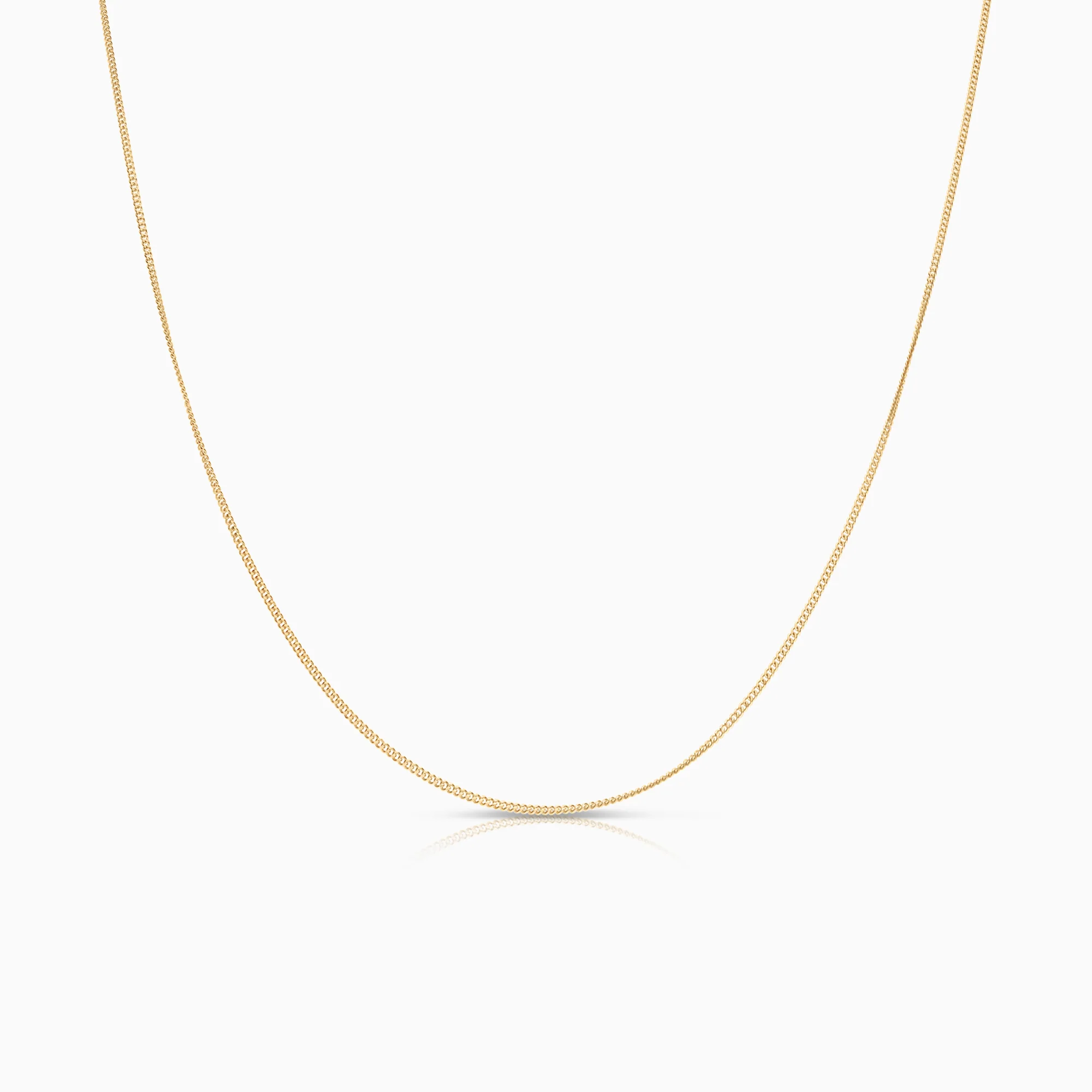 Curb necklace 1.71g 18K gold