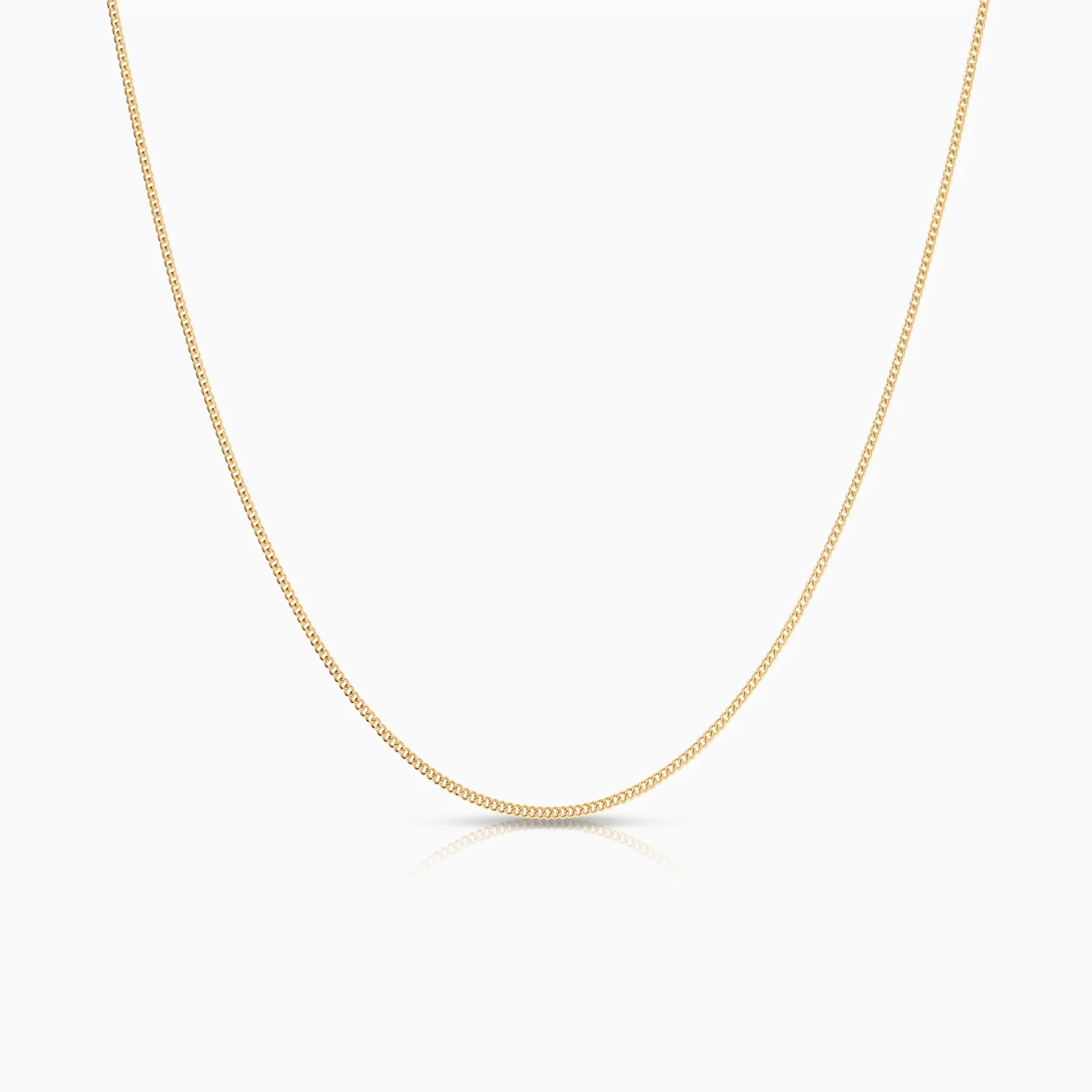 Curb necklace 1.98g 18K gold