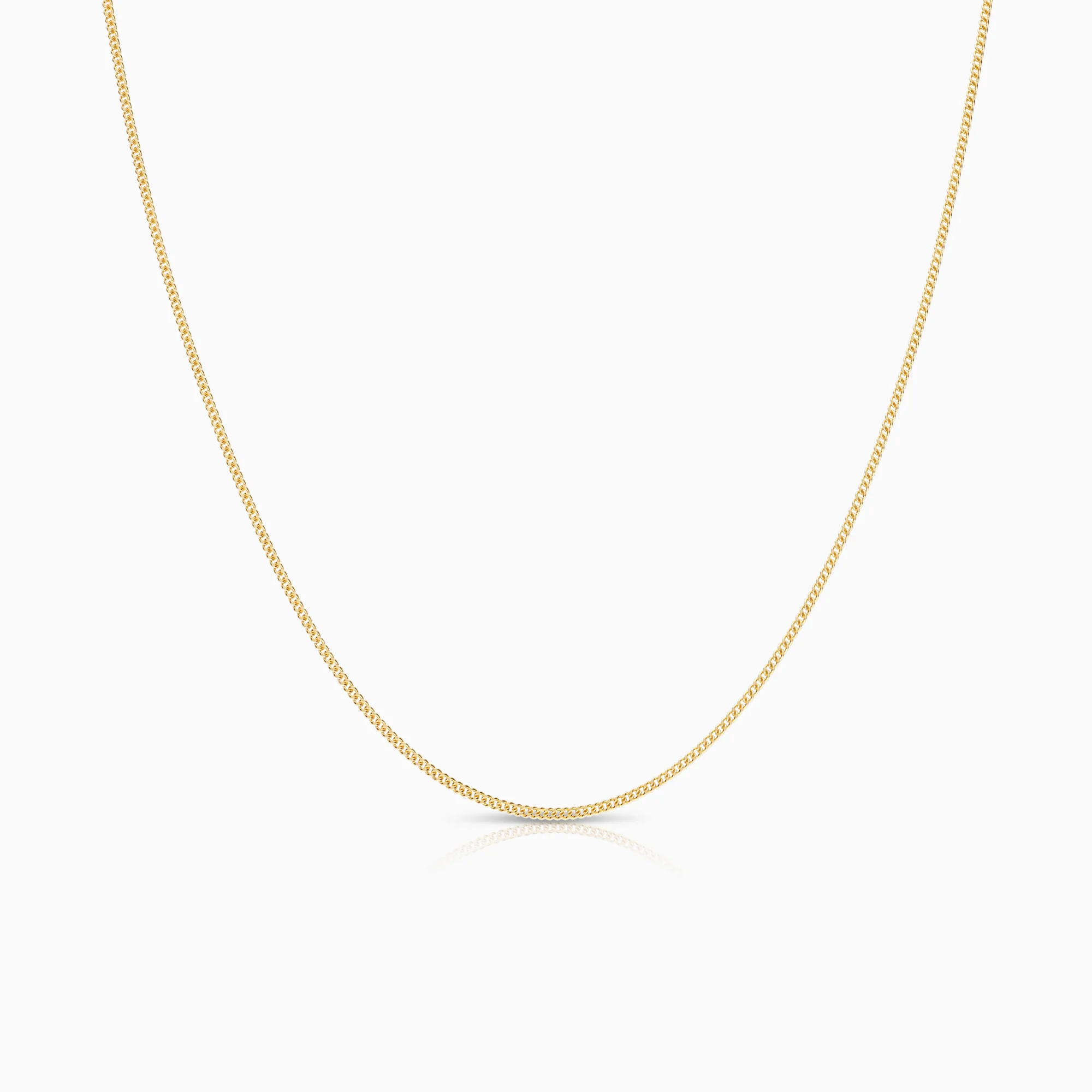 Curb necklace 1.98g 18K gold