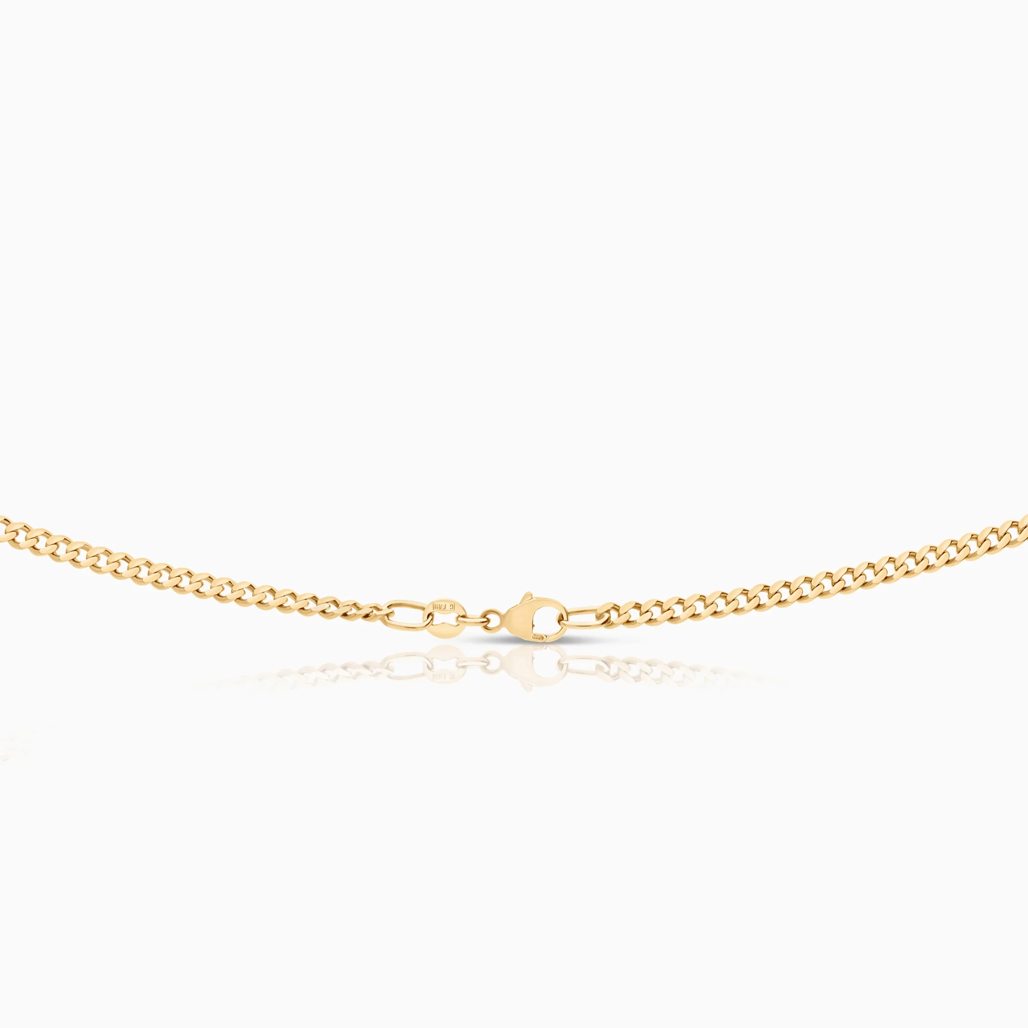 Curb necklace 11.50g 18K gold - Image 2