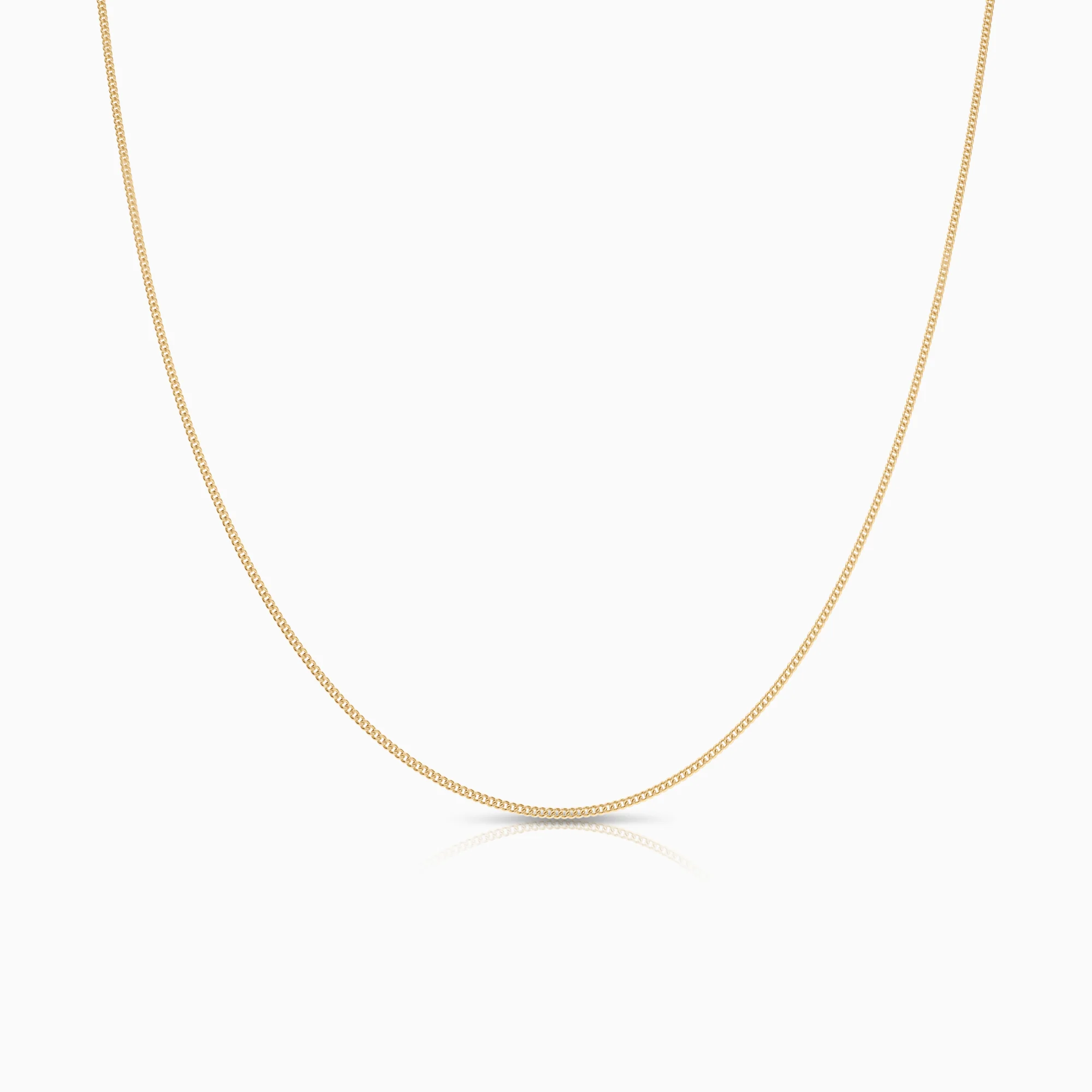 Curb necklace 2.00g 18K gold