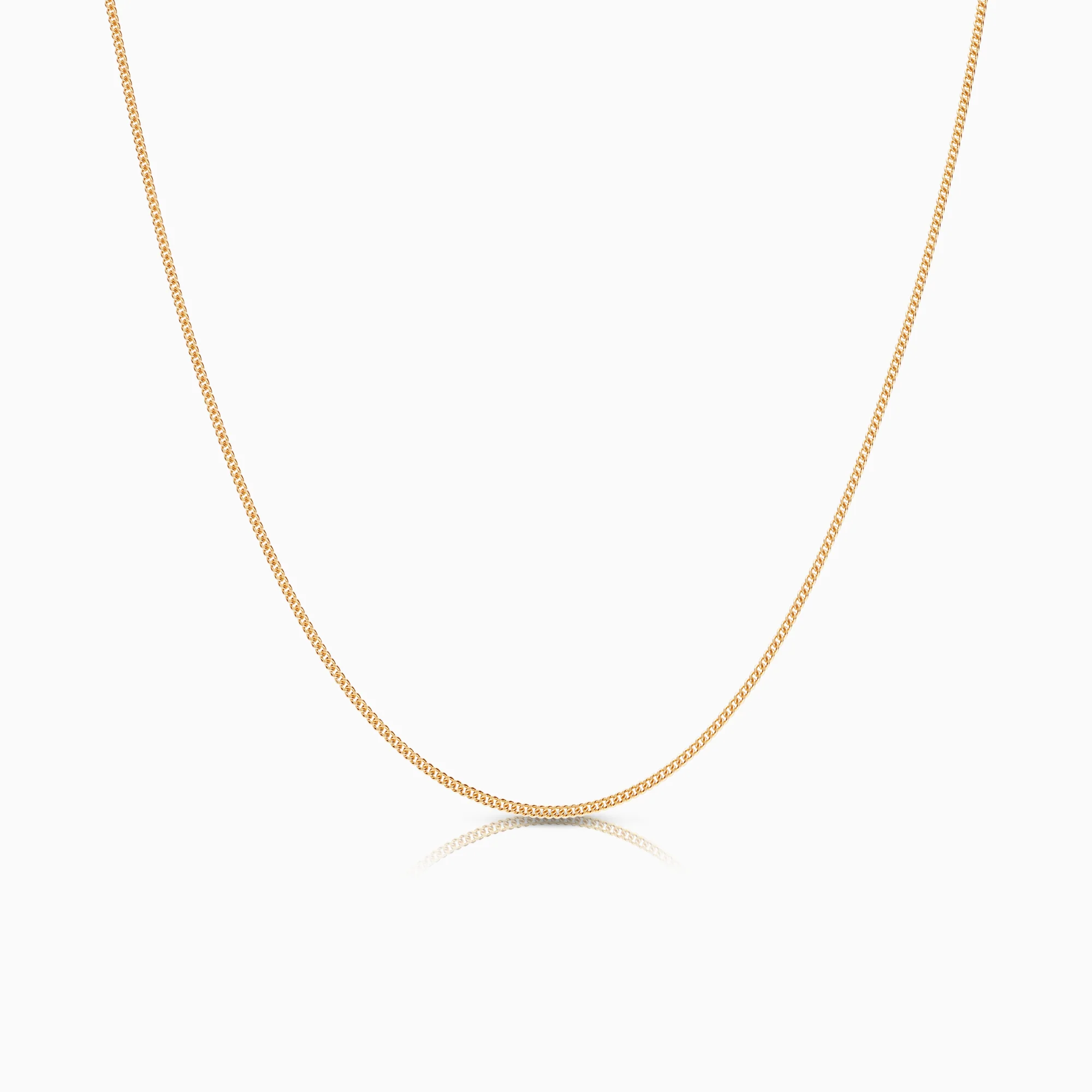 Curb necklace 2.06g 18K gold