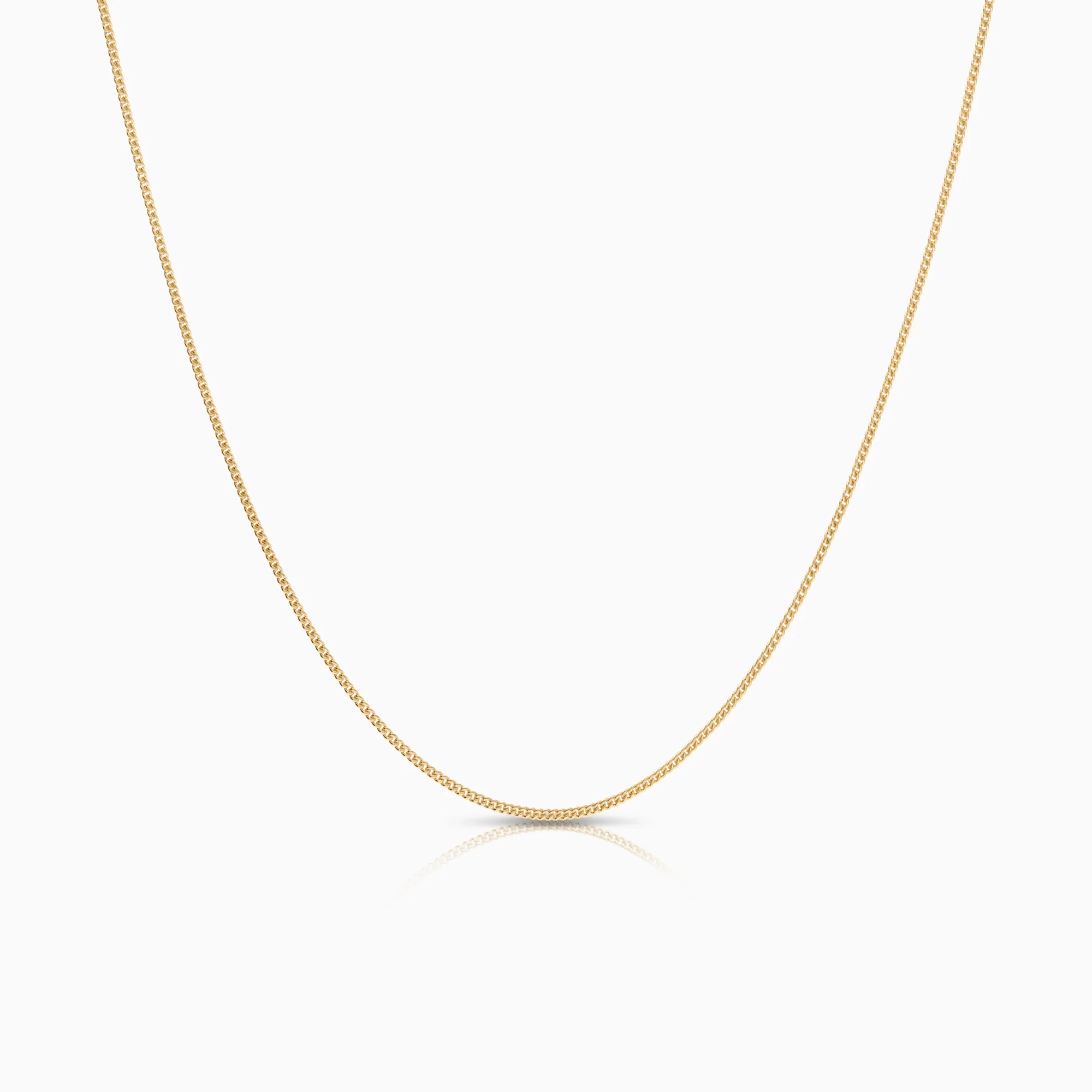 Curb necklace 2.09g 18K gold