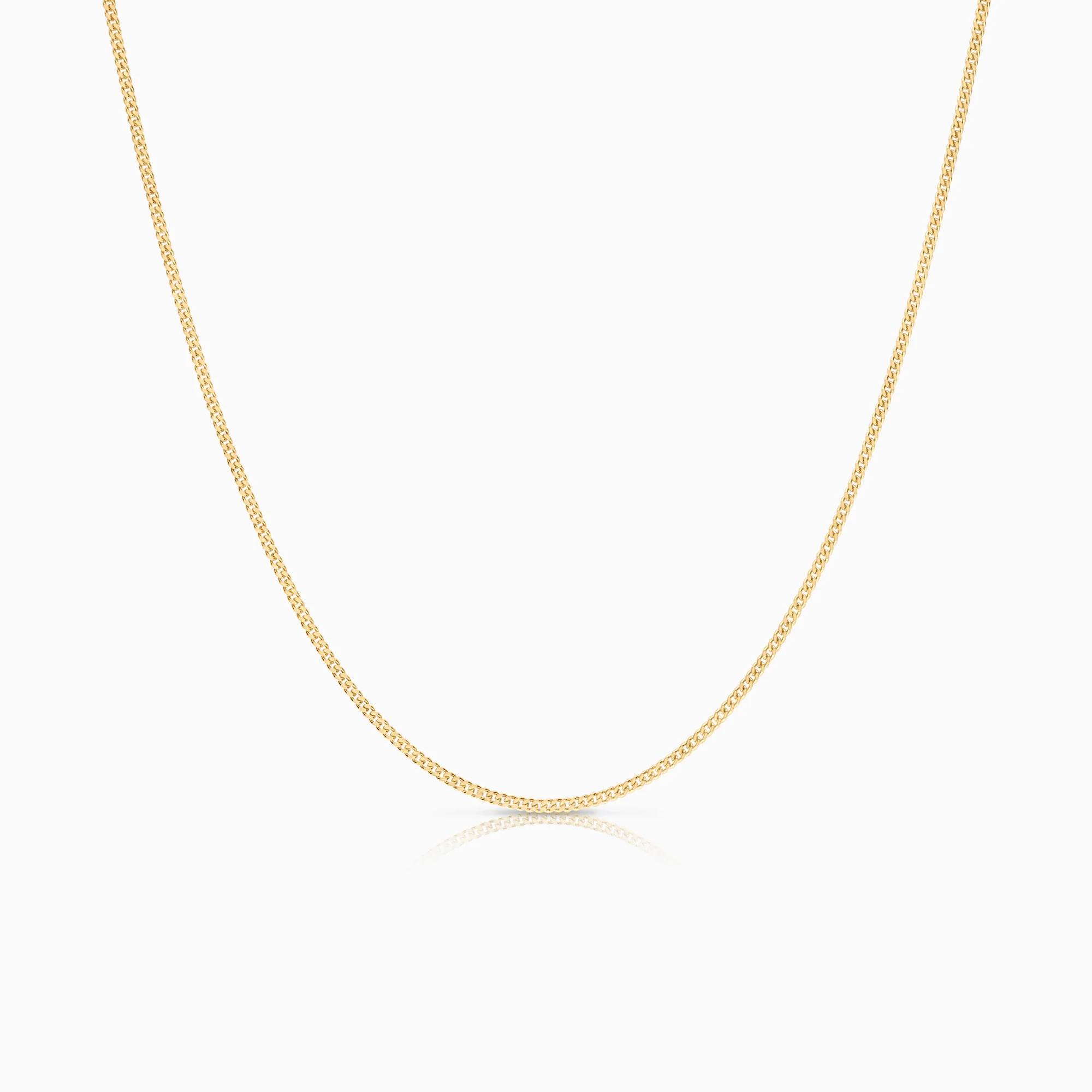 Curb necklace 2.13g 18K gold
