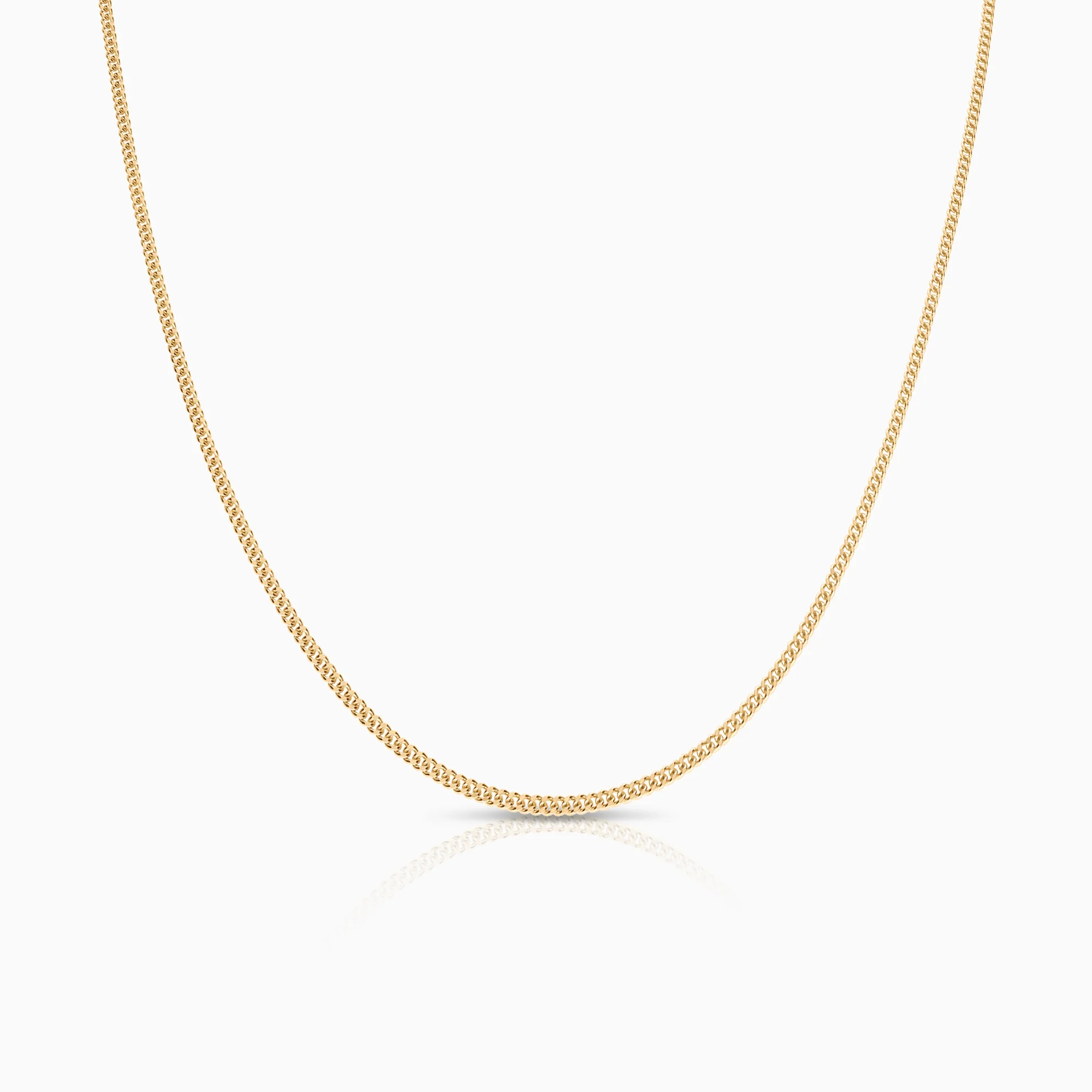 Curb chain necklace 2.25g 18K gold