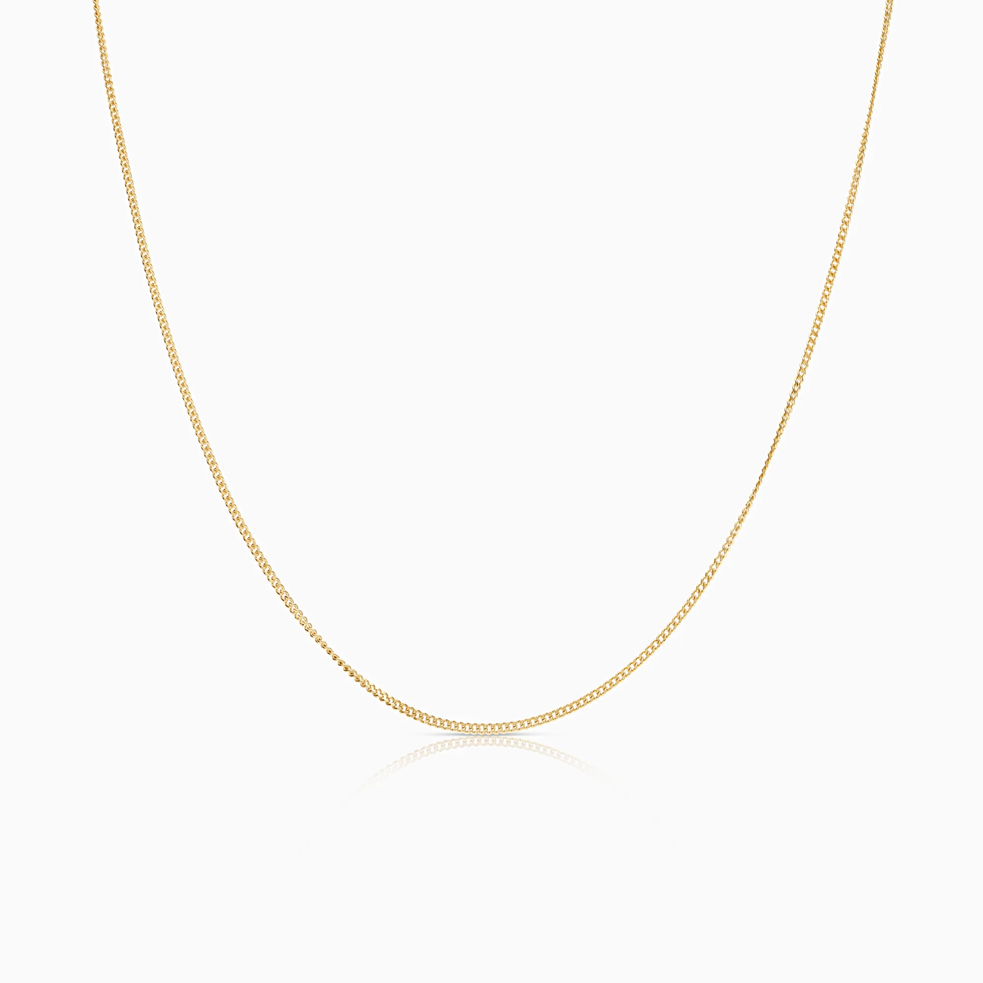 Curb chain necklace 2.25g 18K gold