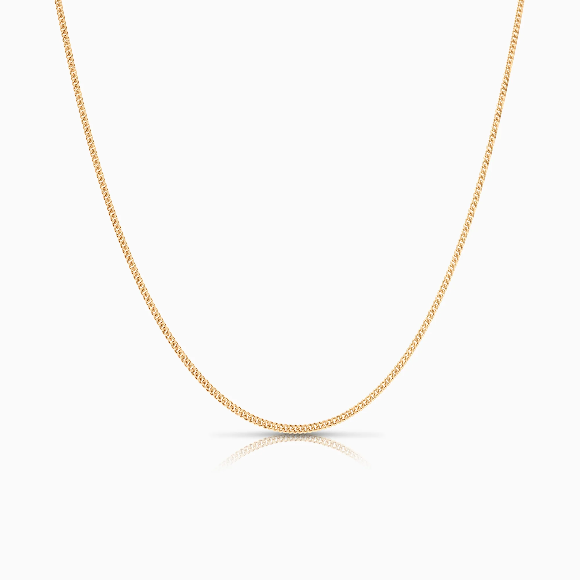 Curb chain necklace 2.25g 18K gold
