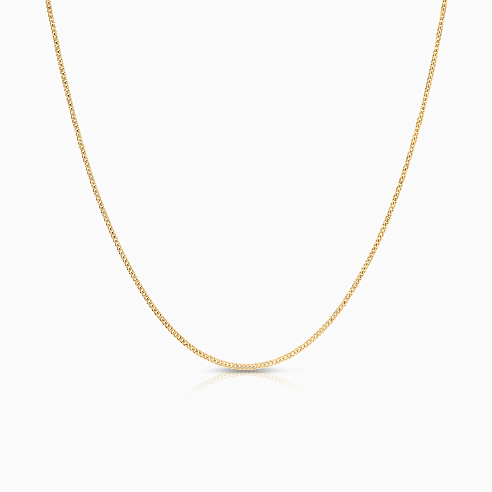 Curb chain necklace 2.25g 18K gold