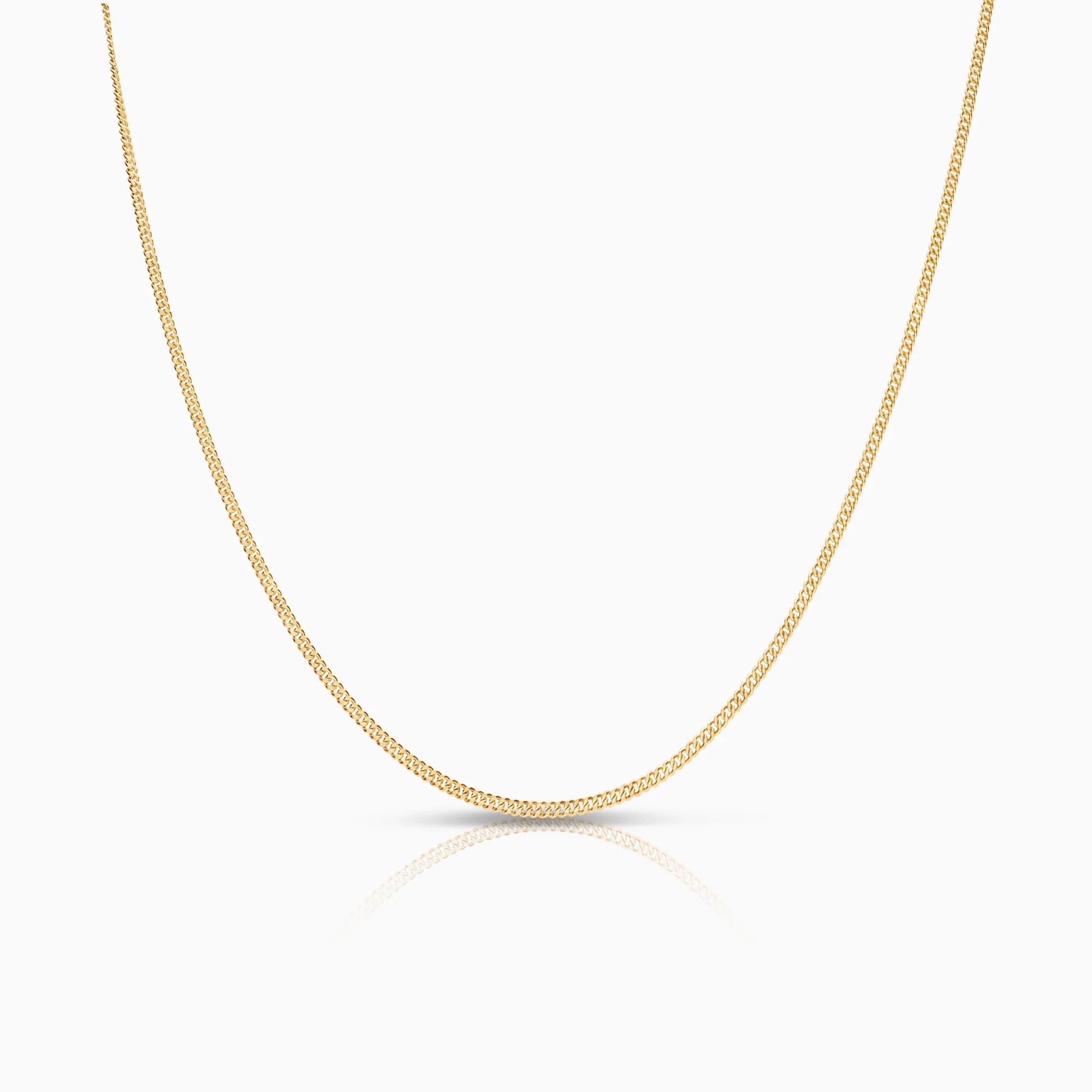 Curb necklace 2.38g 18K gold