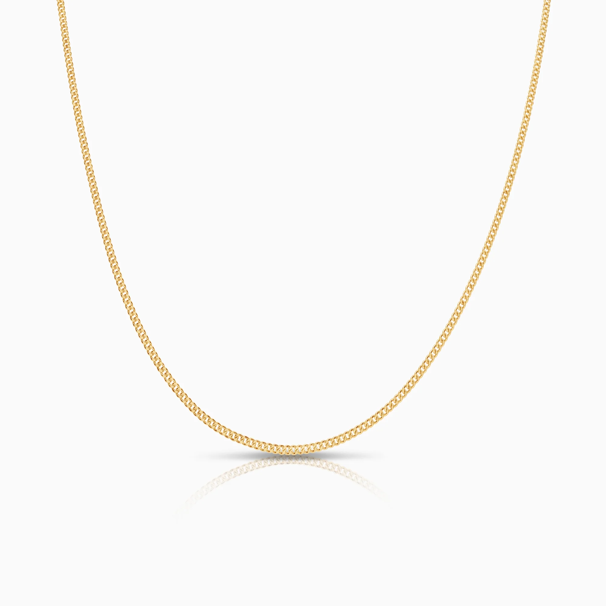 Curb necklace 2.39g 18K gold