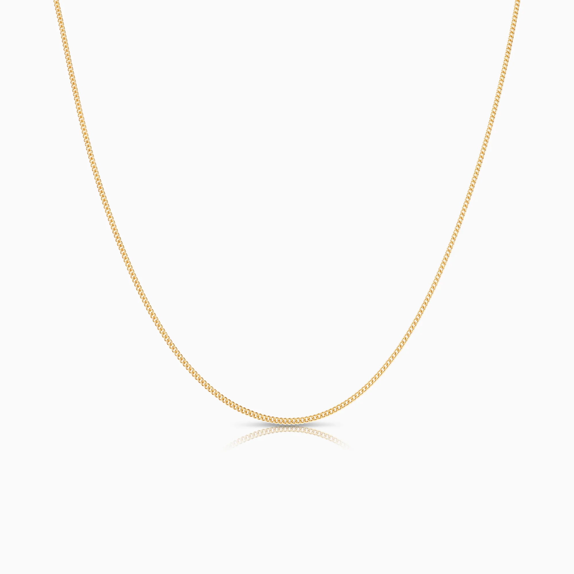 Curb necklace 2.41g 18K gold