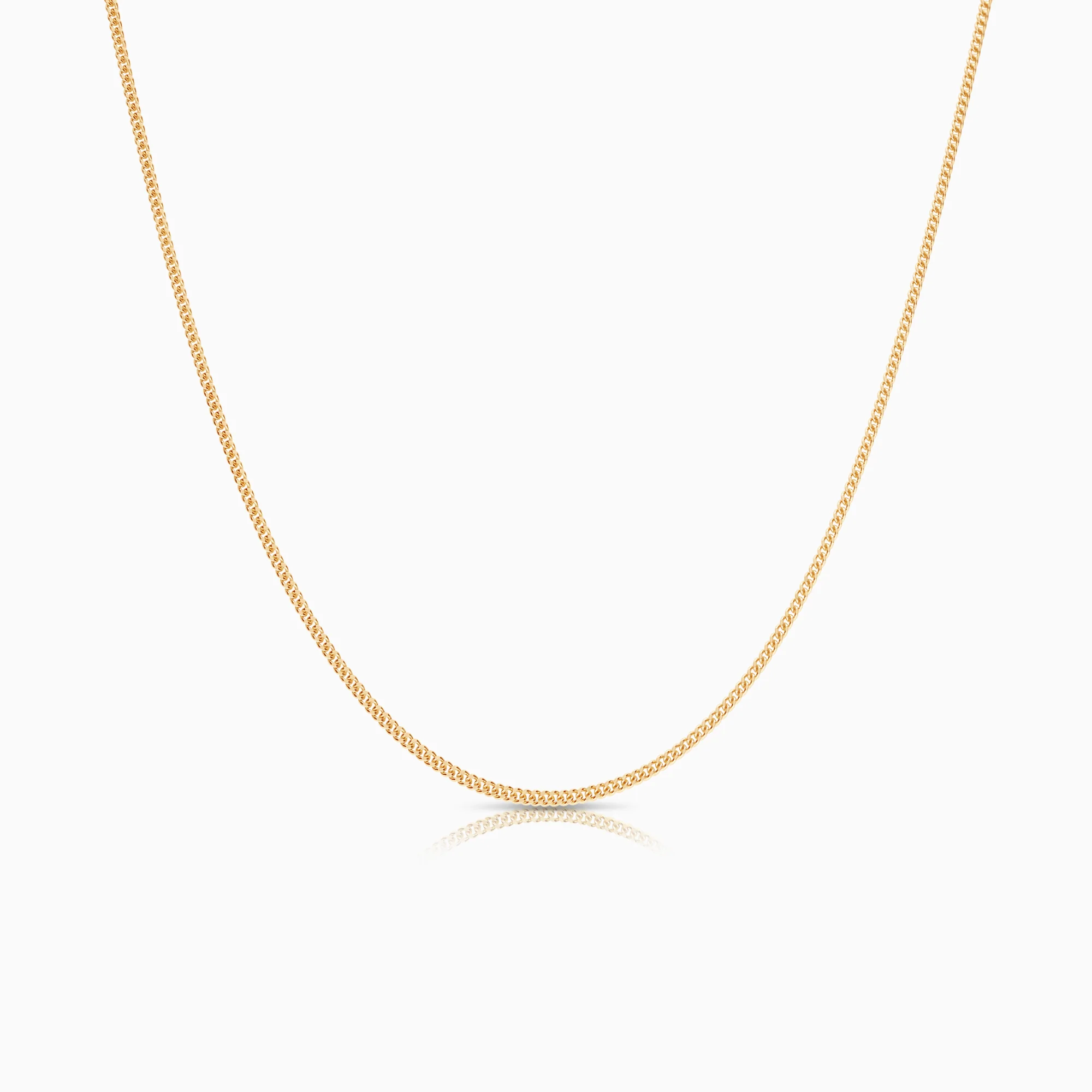 Curb necklace 2.43g 18K gold