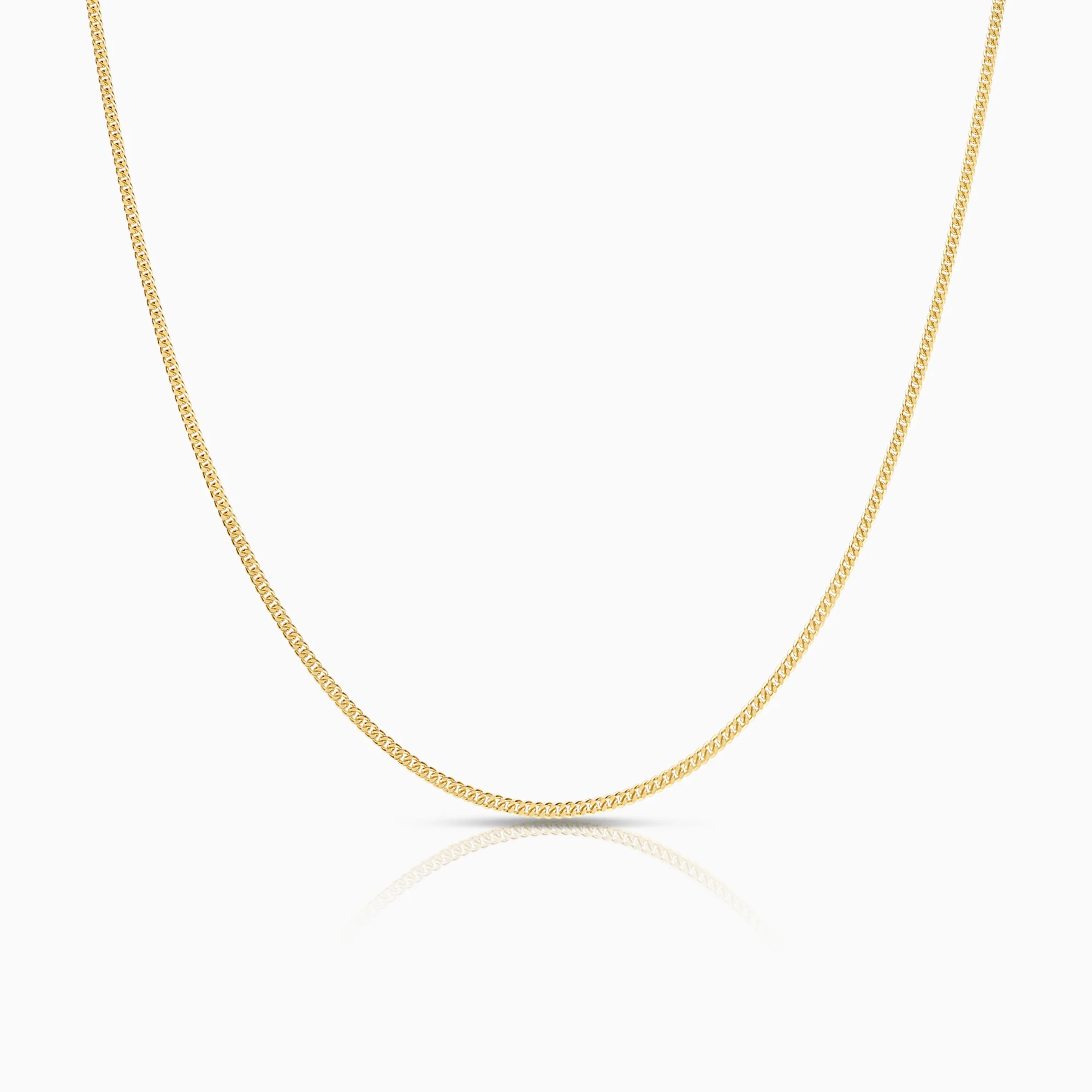 Curb necklace 2.49g 18K gold