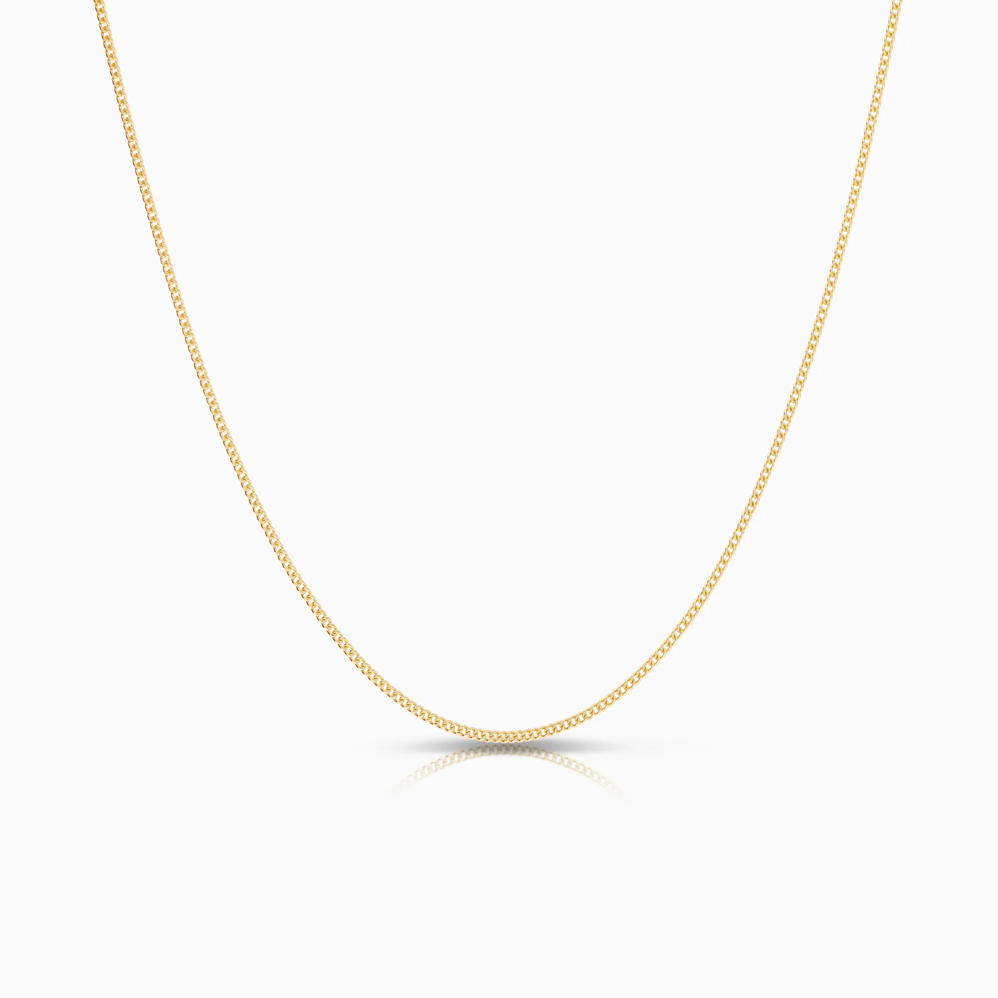 Curb necklace 2.51g 18K yellow gold