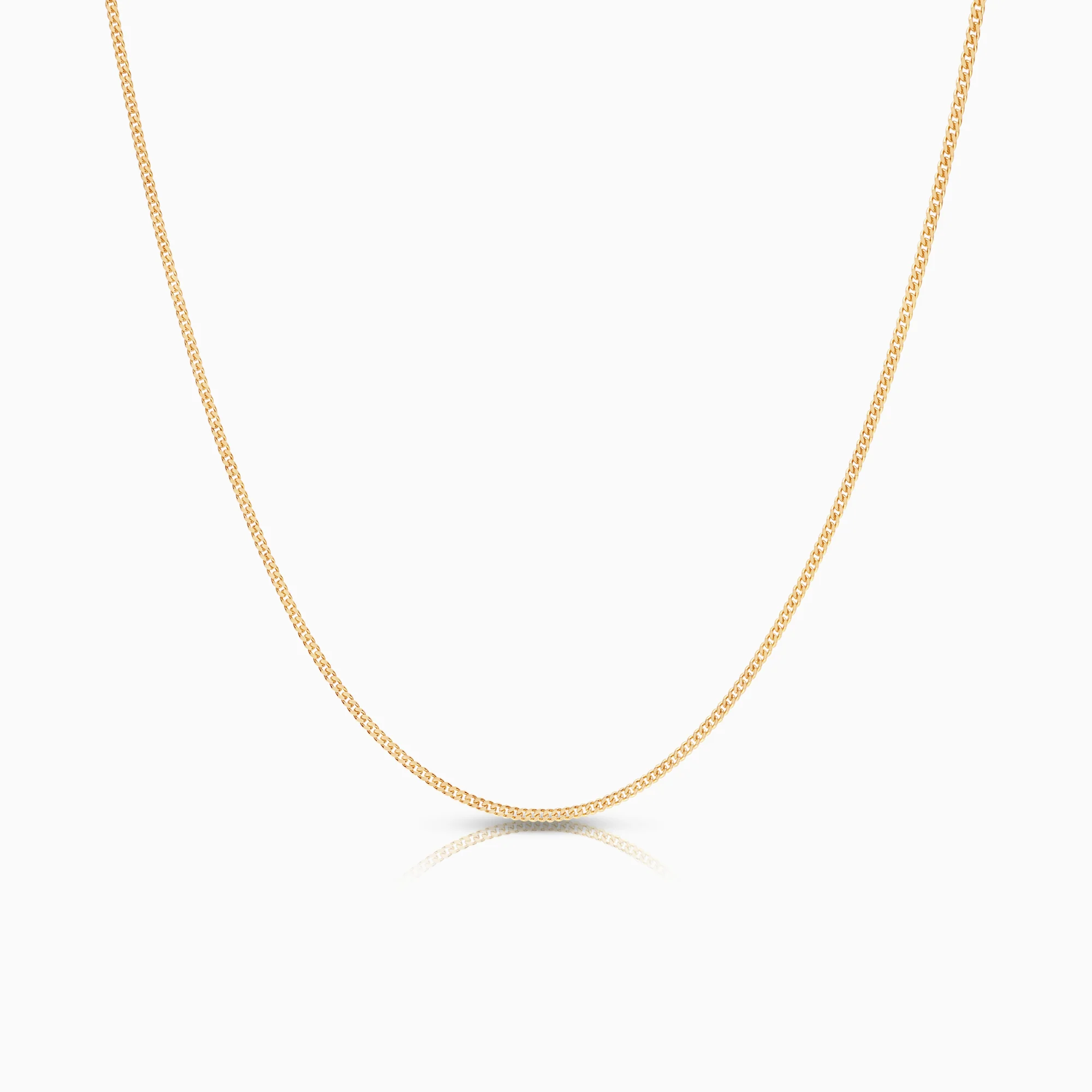 Curb necklace 2.52g 18K gold