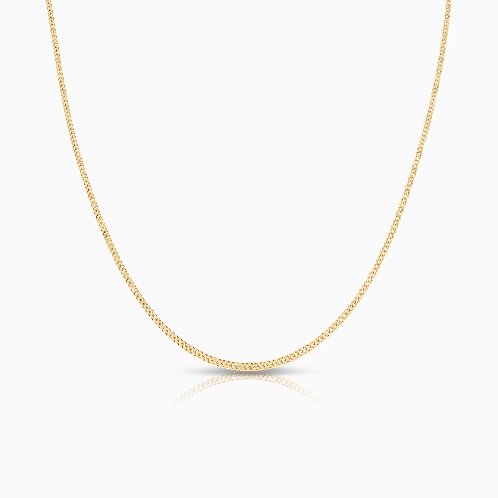 Curb necklace 2.54g 18K gold
